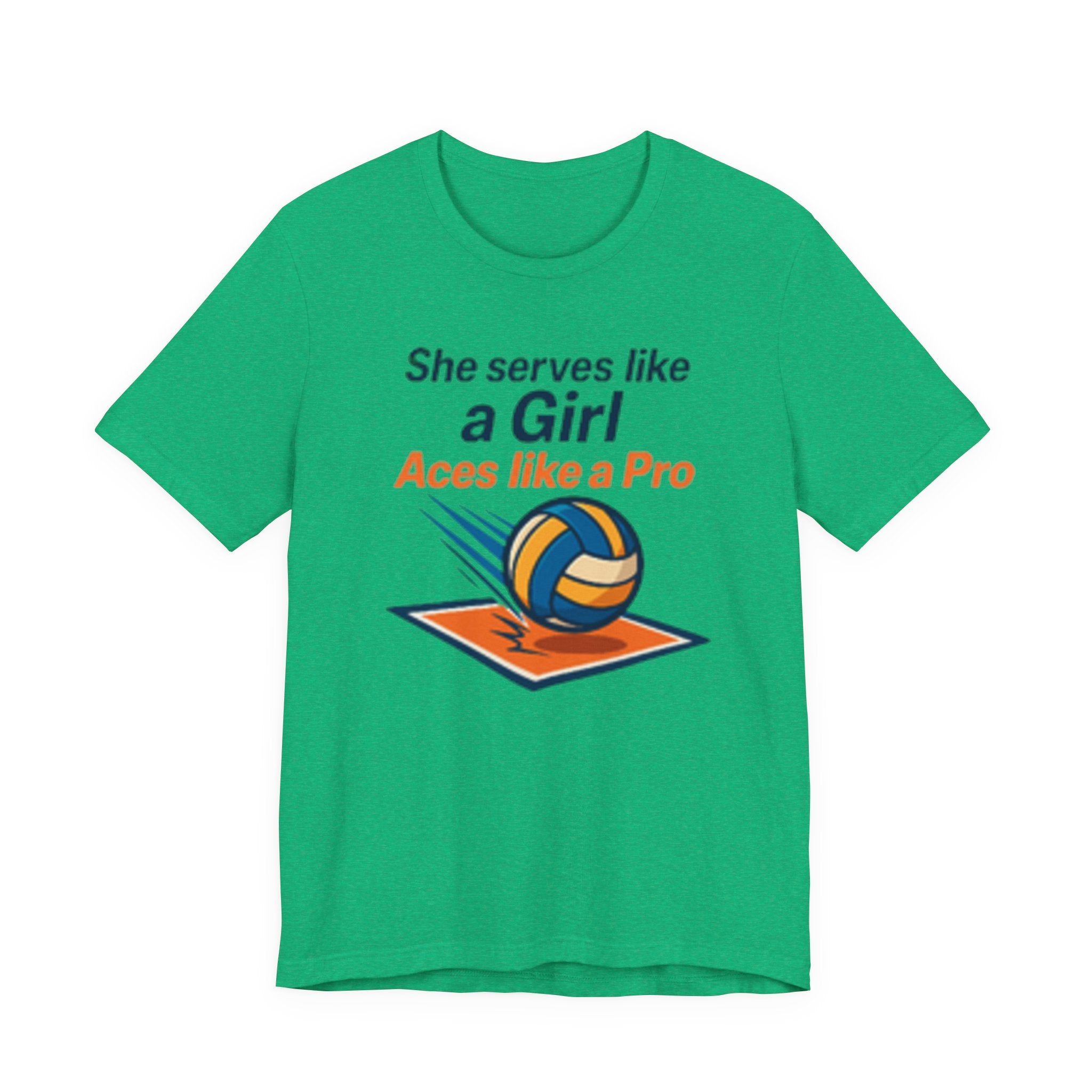 She Serves Like A Girl Tee, Volleyball Shirt