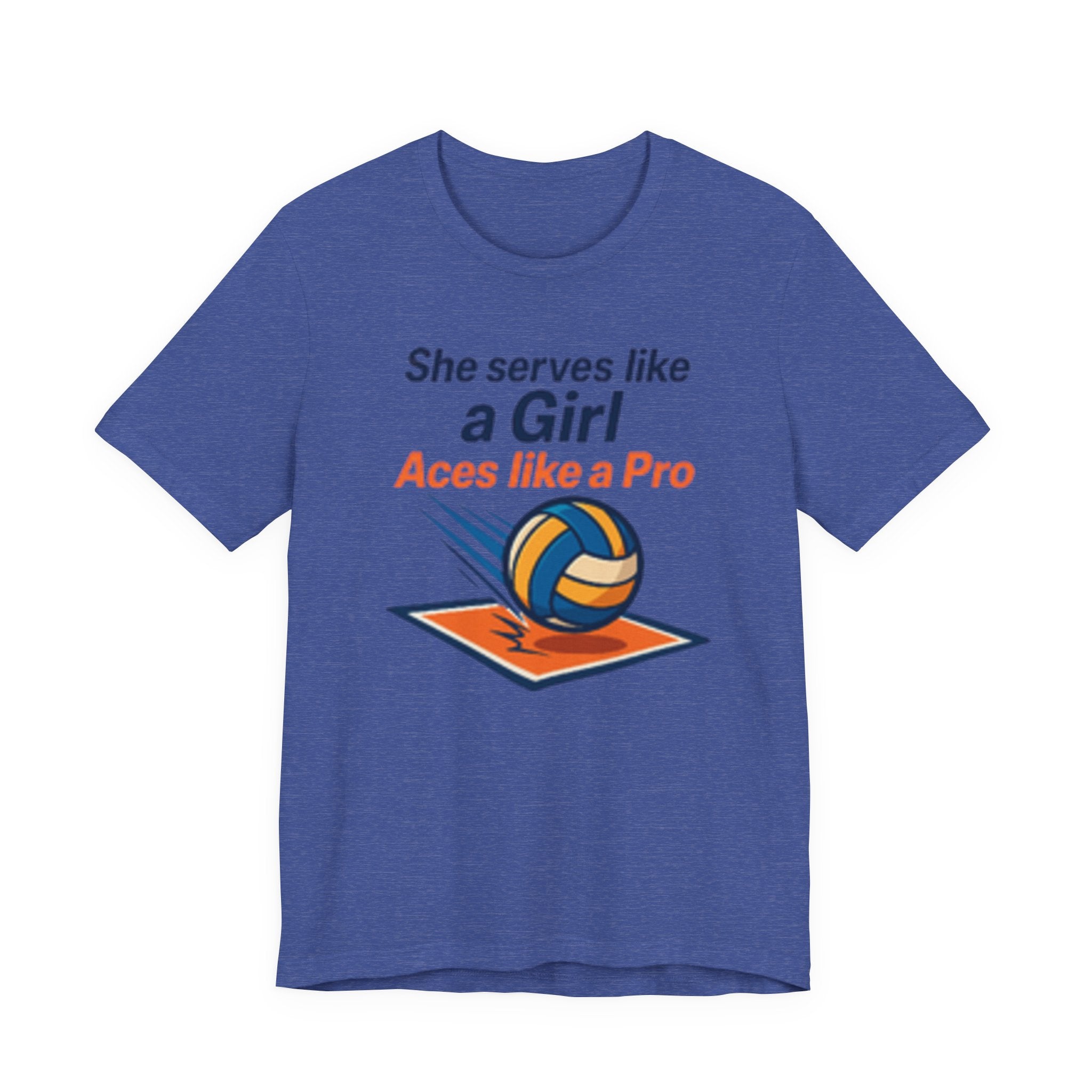 She Serves Like A Girl Tee, Volleyball Shirt