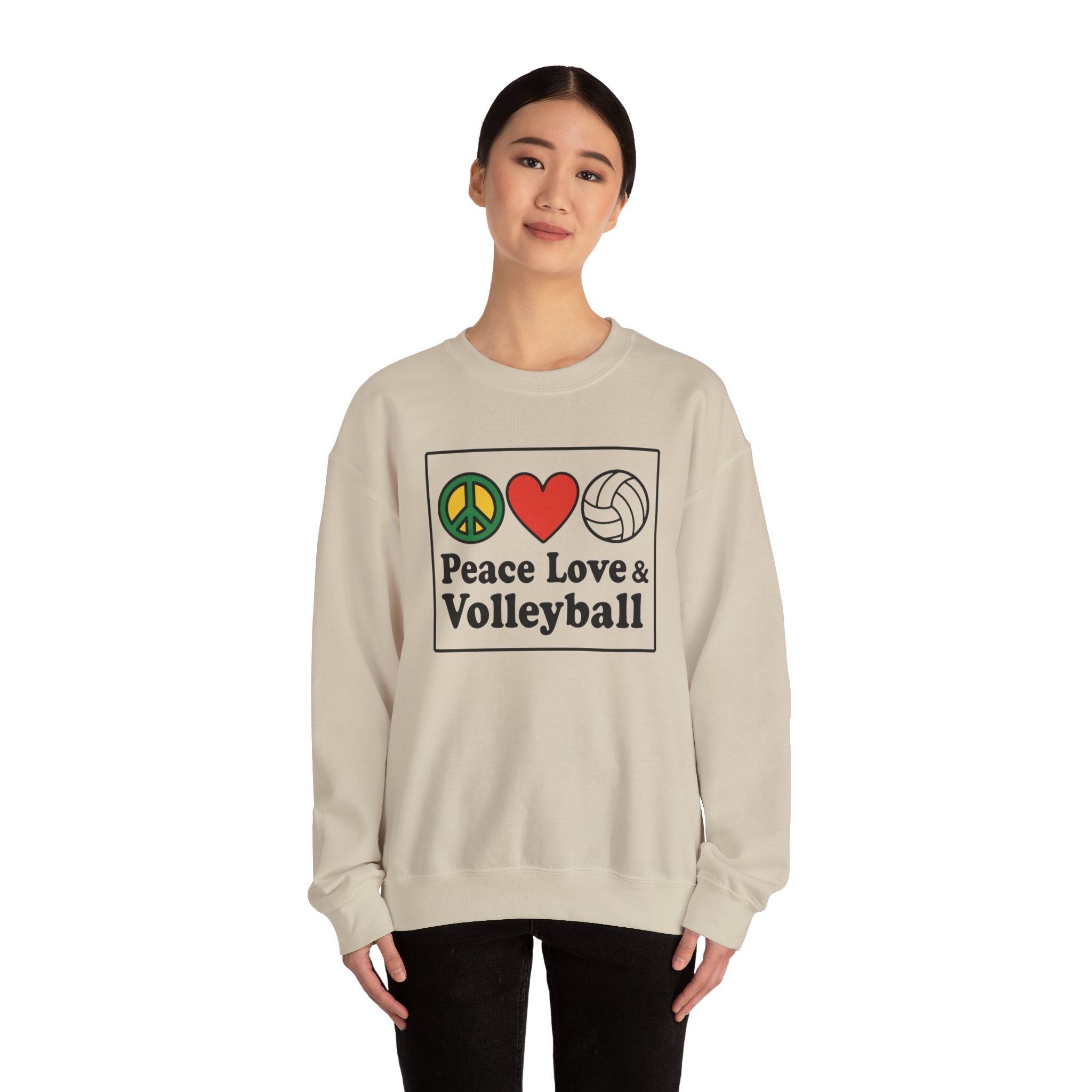 Peace Love Volleyball Crewneck Sweatshirt