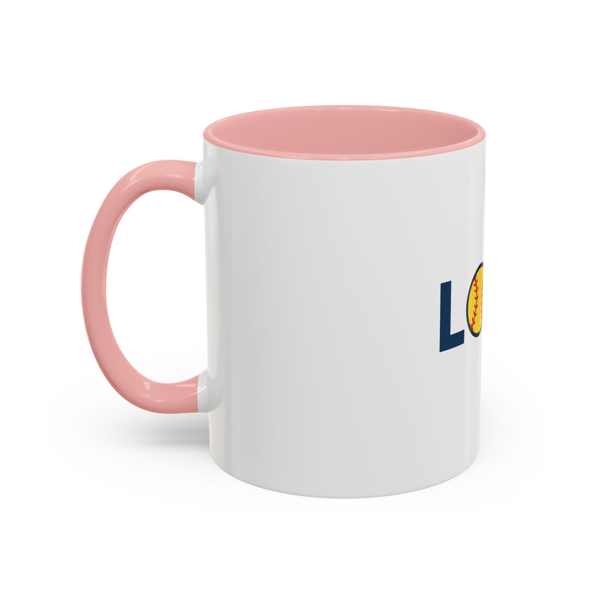 Love Baseball Accent Coffee Mug
