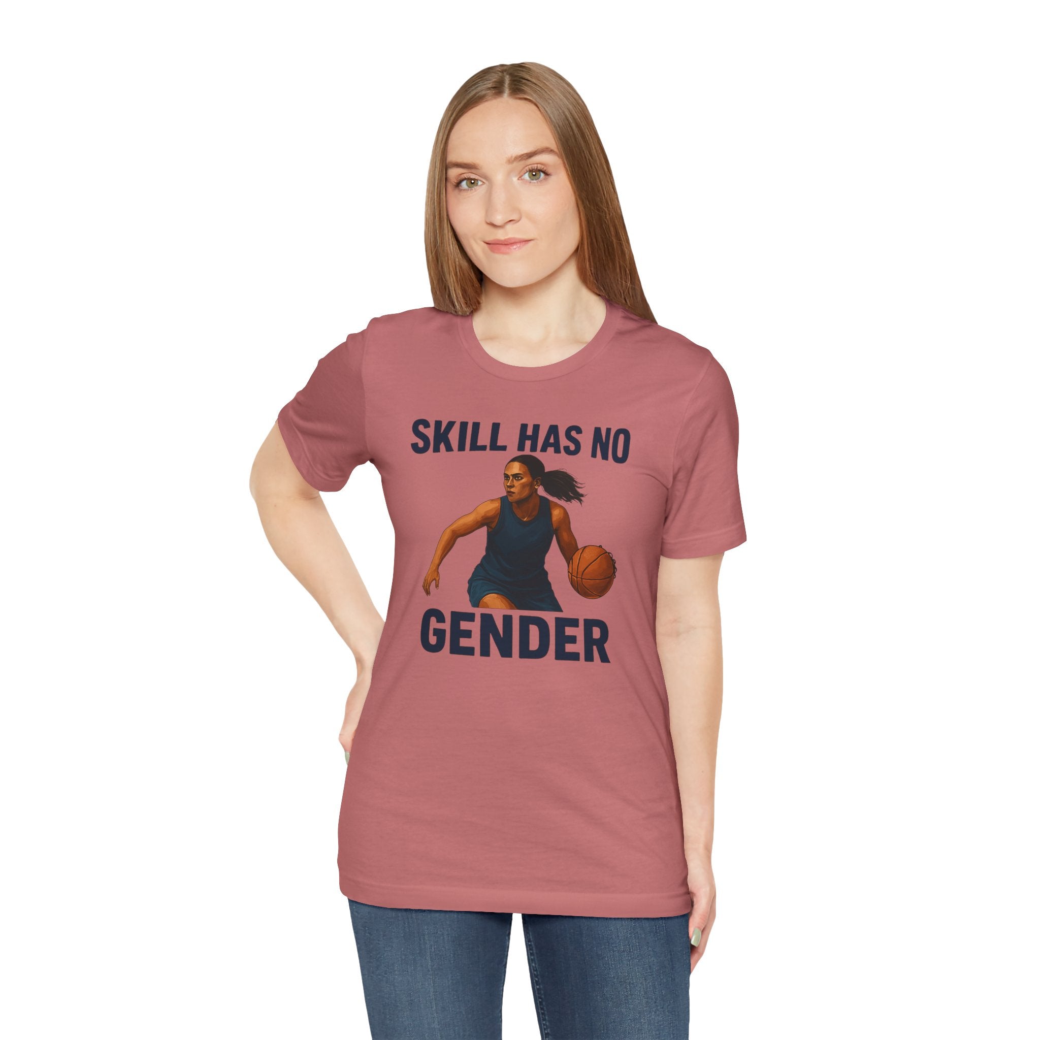 Empowering Basketball Tee - Skill Has No Gender