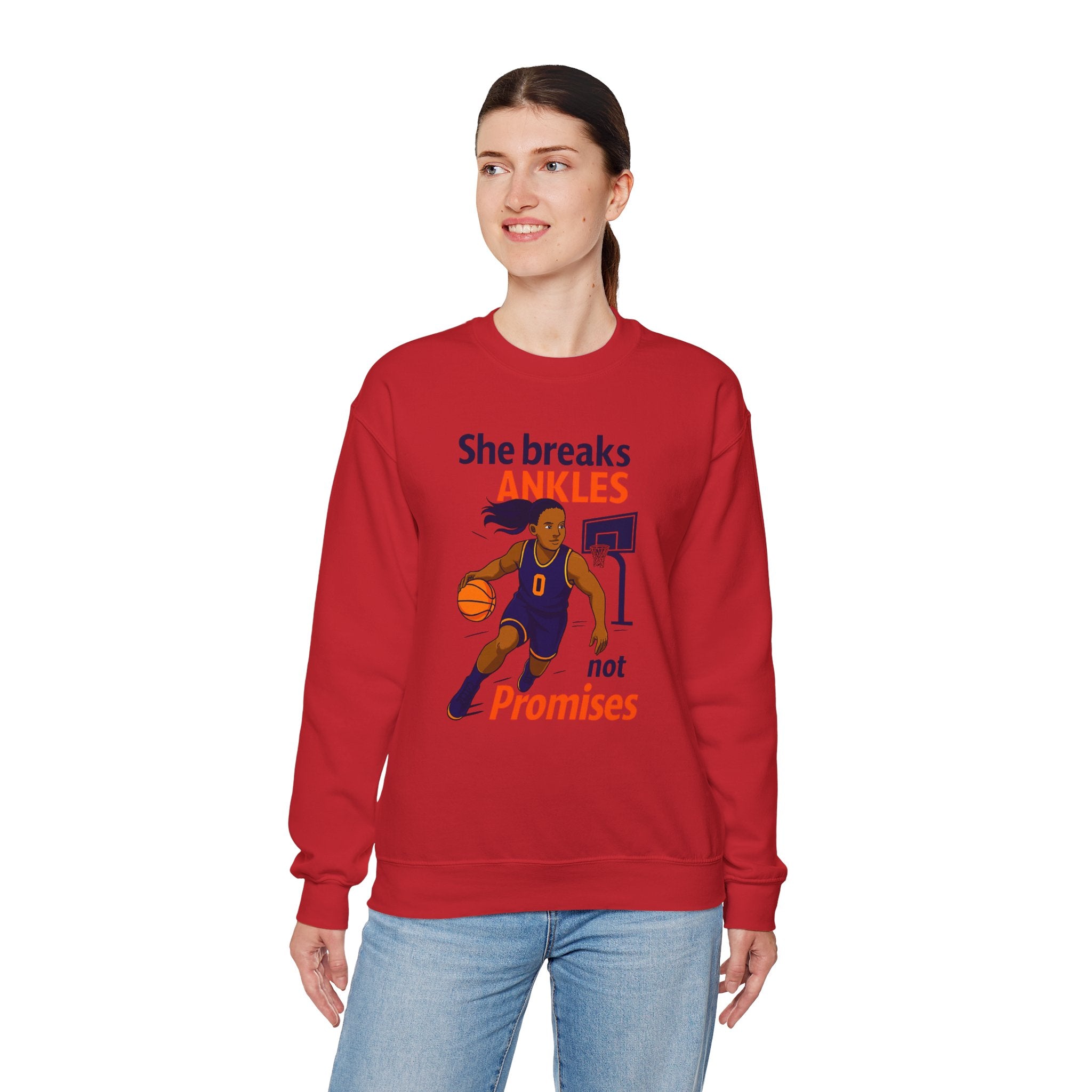 Basketball Sweatshirt, She Breaks Ankles Crewneck