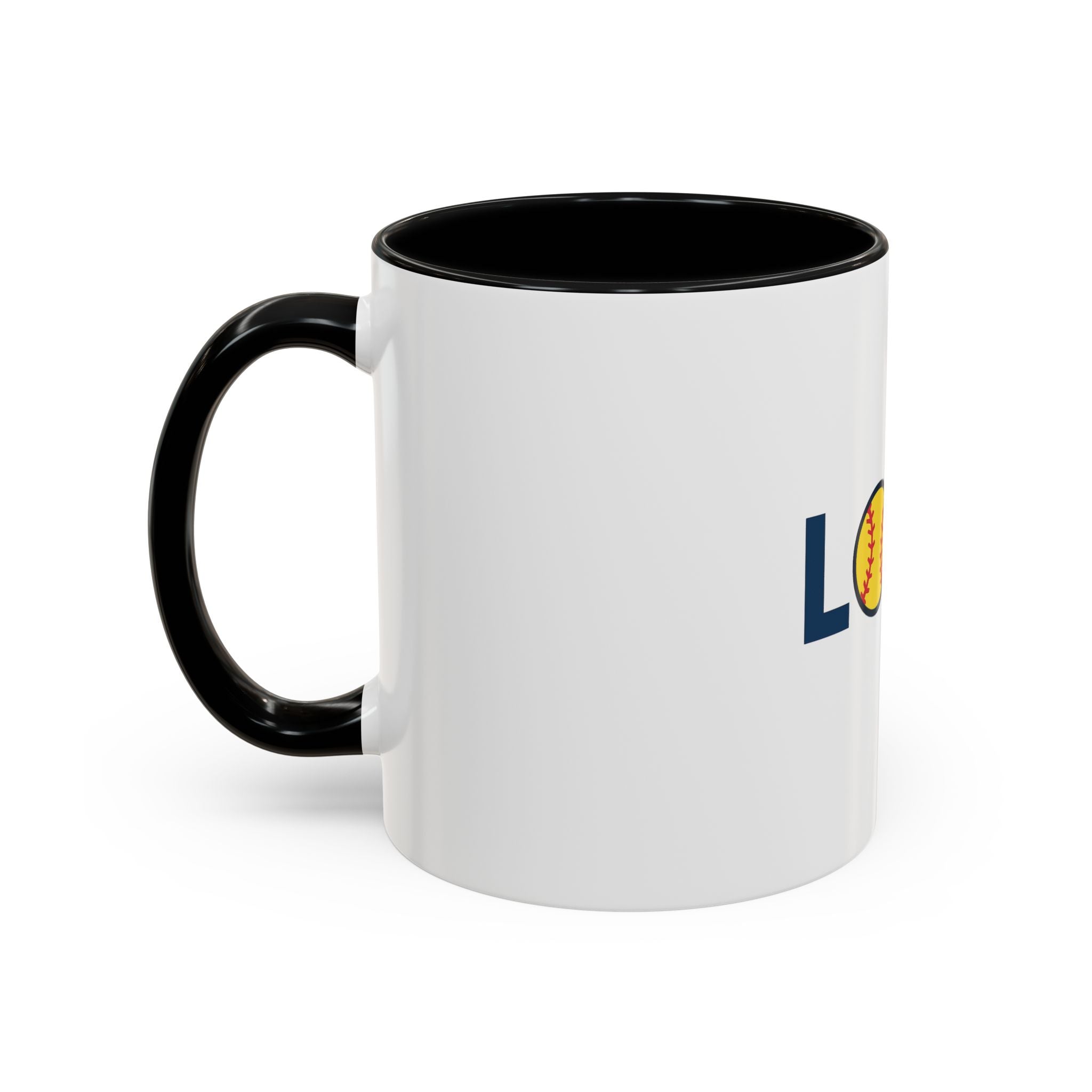 Love Baseball Accent Coffee Mug