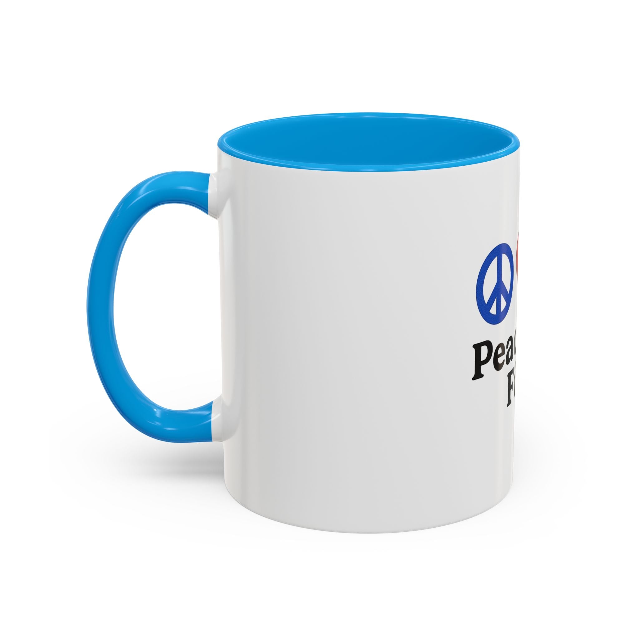 Peace, Love & Fishing Mug - Colorful Ceramic Coffee Cup for Anglers