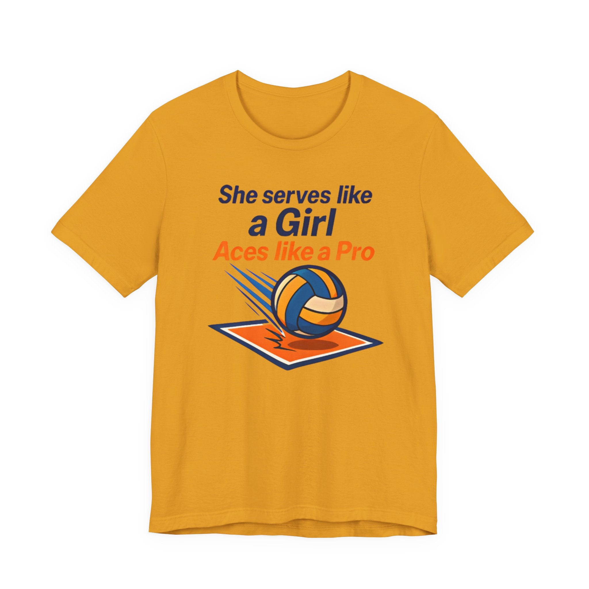 She Serves Like a Girl Tee, Volleyball Shirt