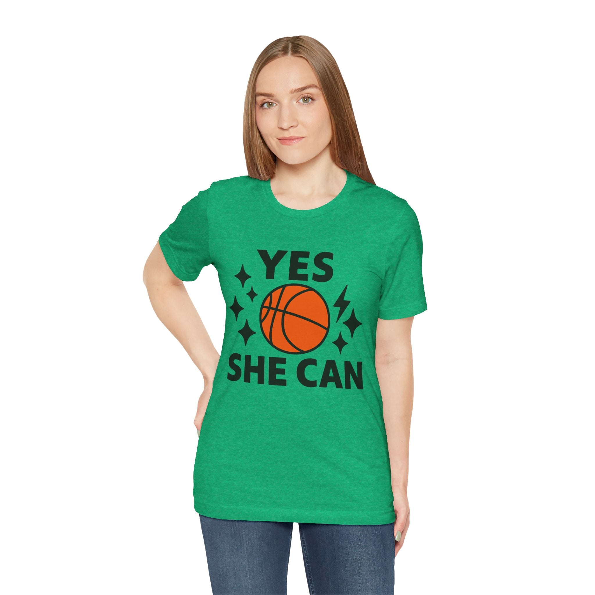 Yes, She Can Basketball Unisex Tee