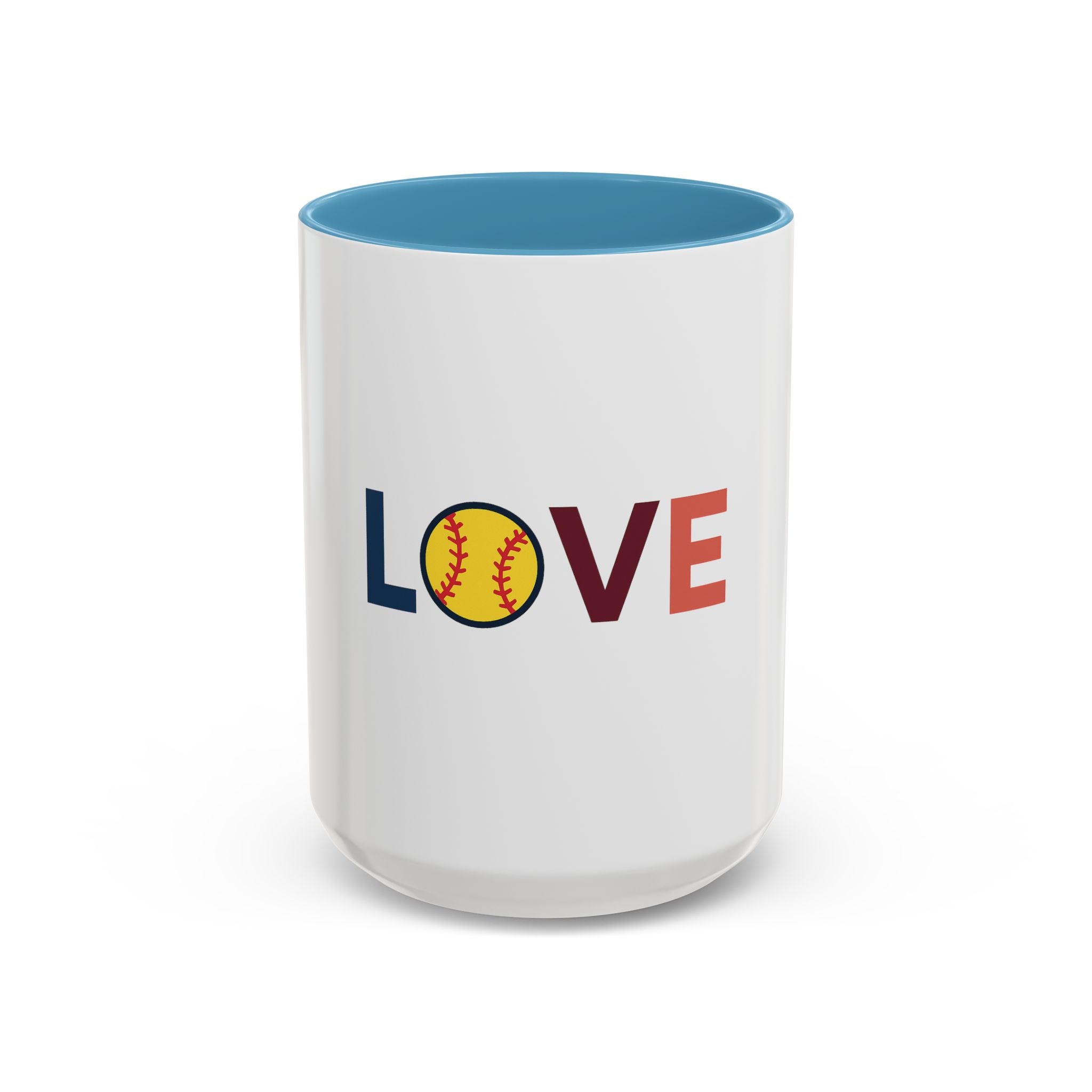 Love Baseball Accent Coffee Mug