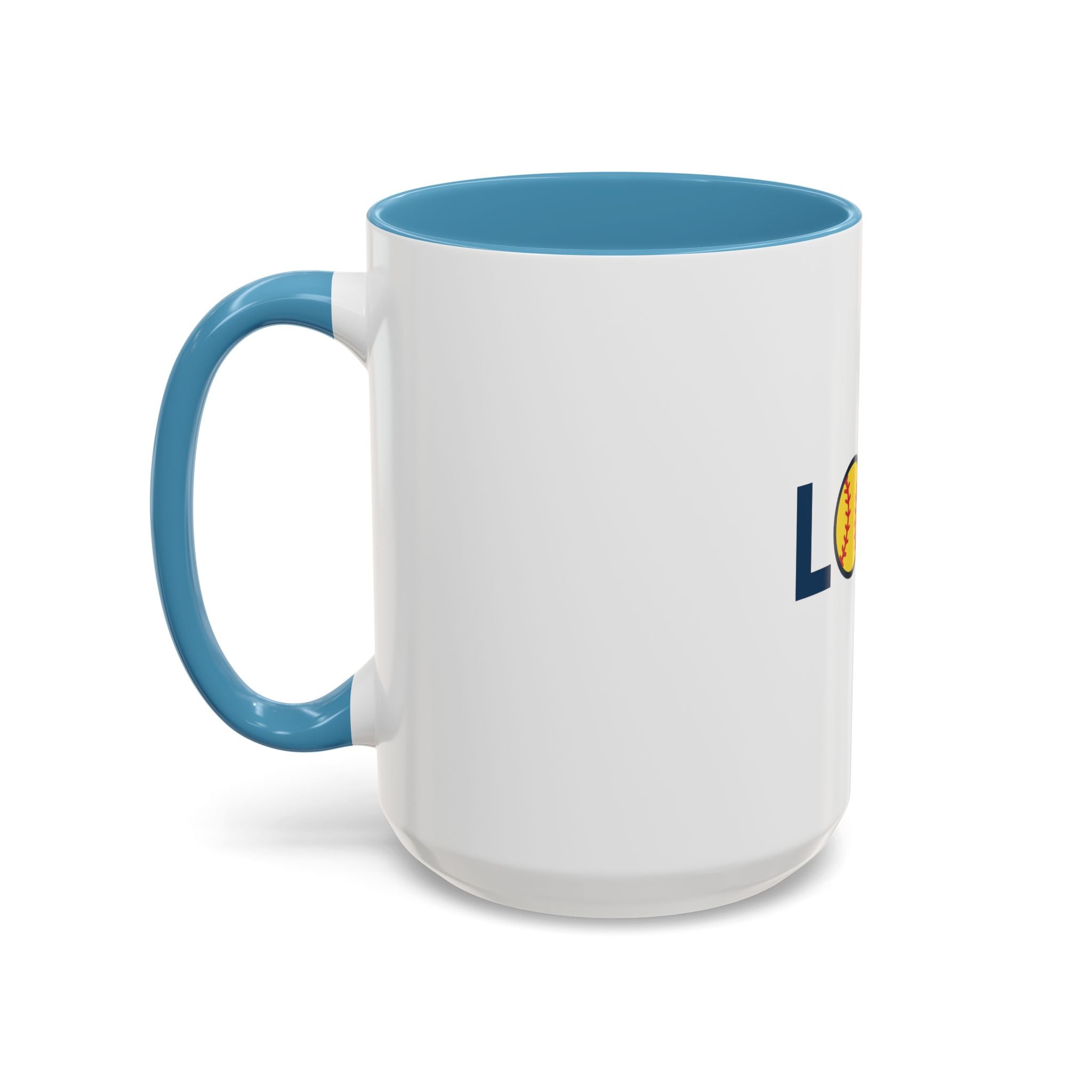 Love Baseball Accent Coffee Mug
