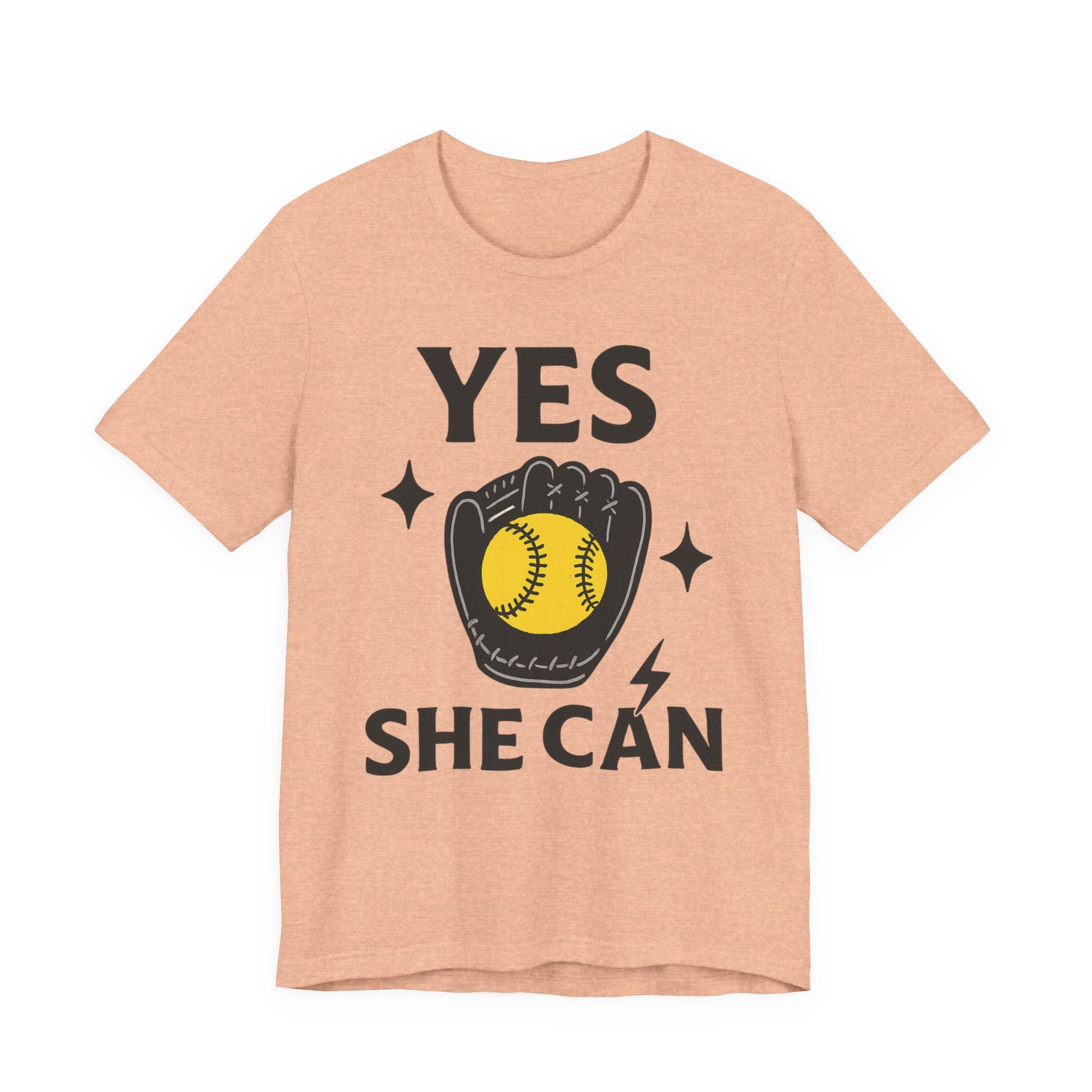 Yes, She Can Softball Unisex Tee