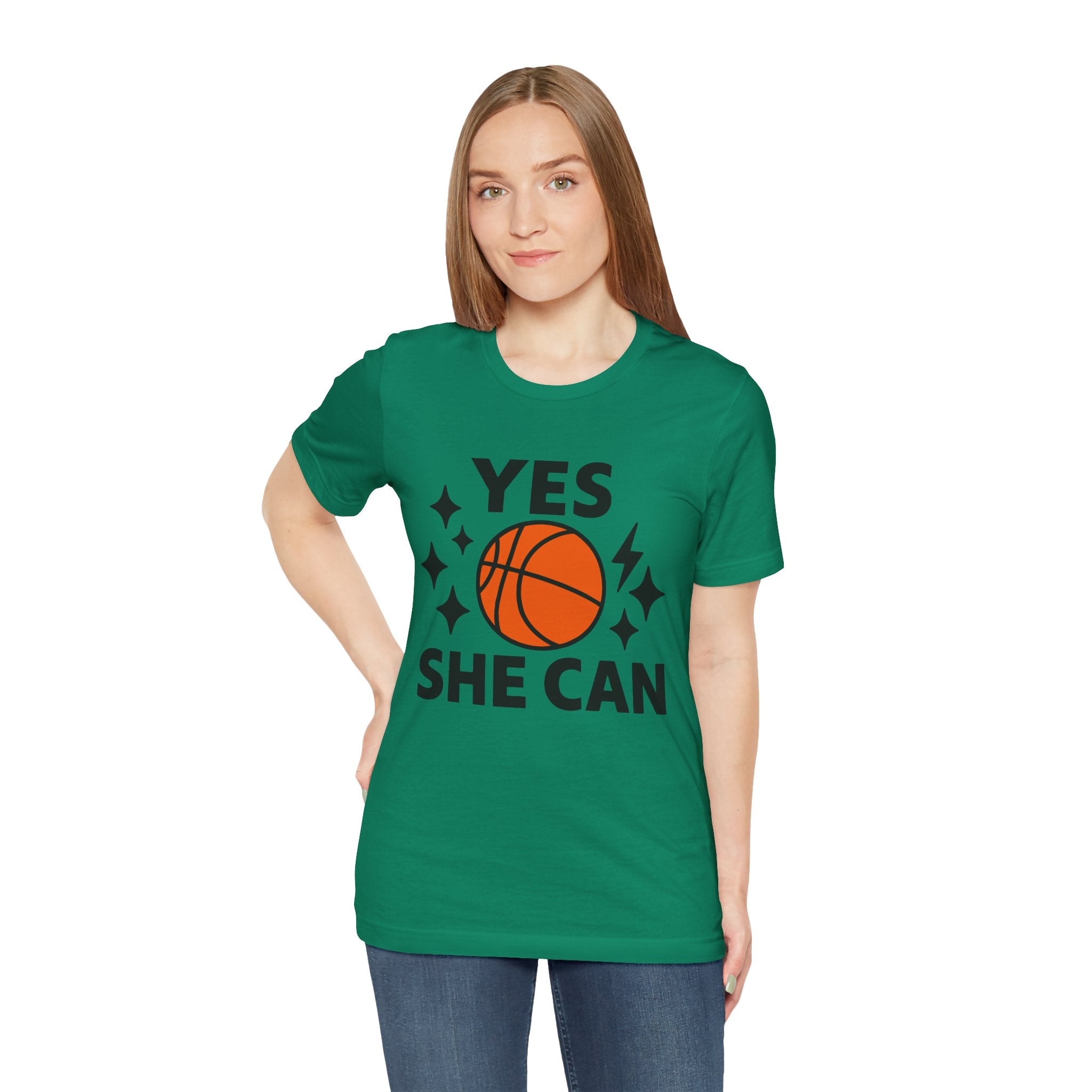 Yes, She Can Basketball Unisex Tee