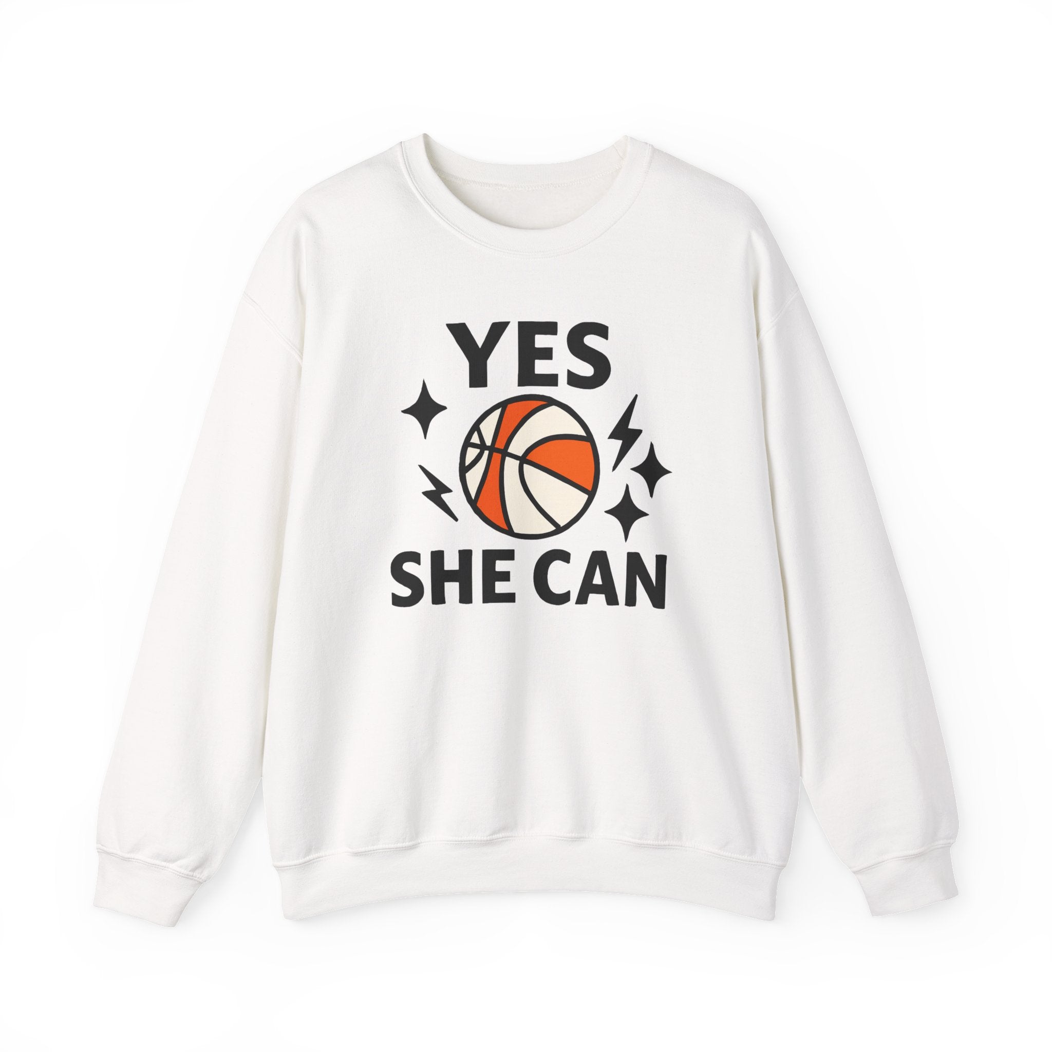 Yes, She Can Basketball Sweatshirt, Unisex Crewneck