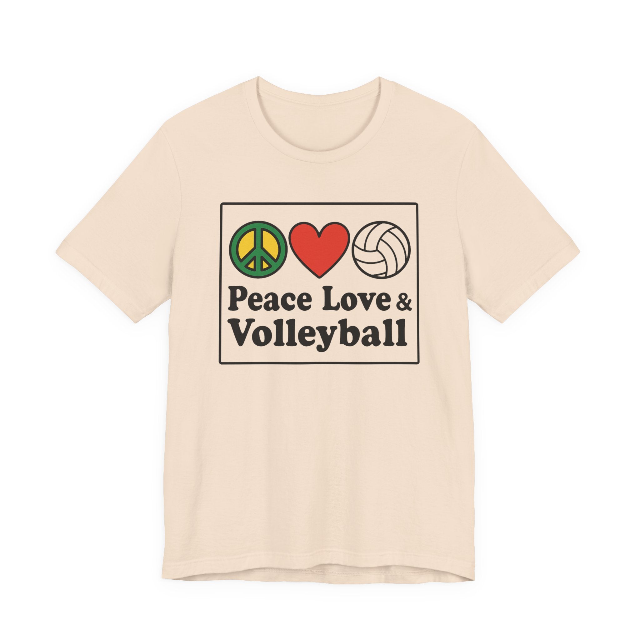 Peace Love & Volleyball Tee - Unisex Jersey Short Sleeve