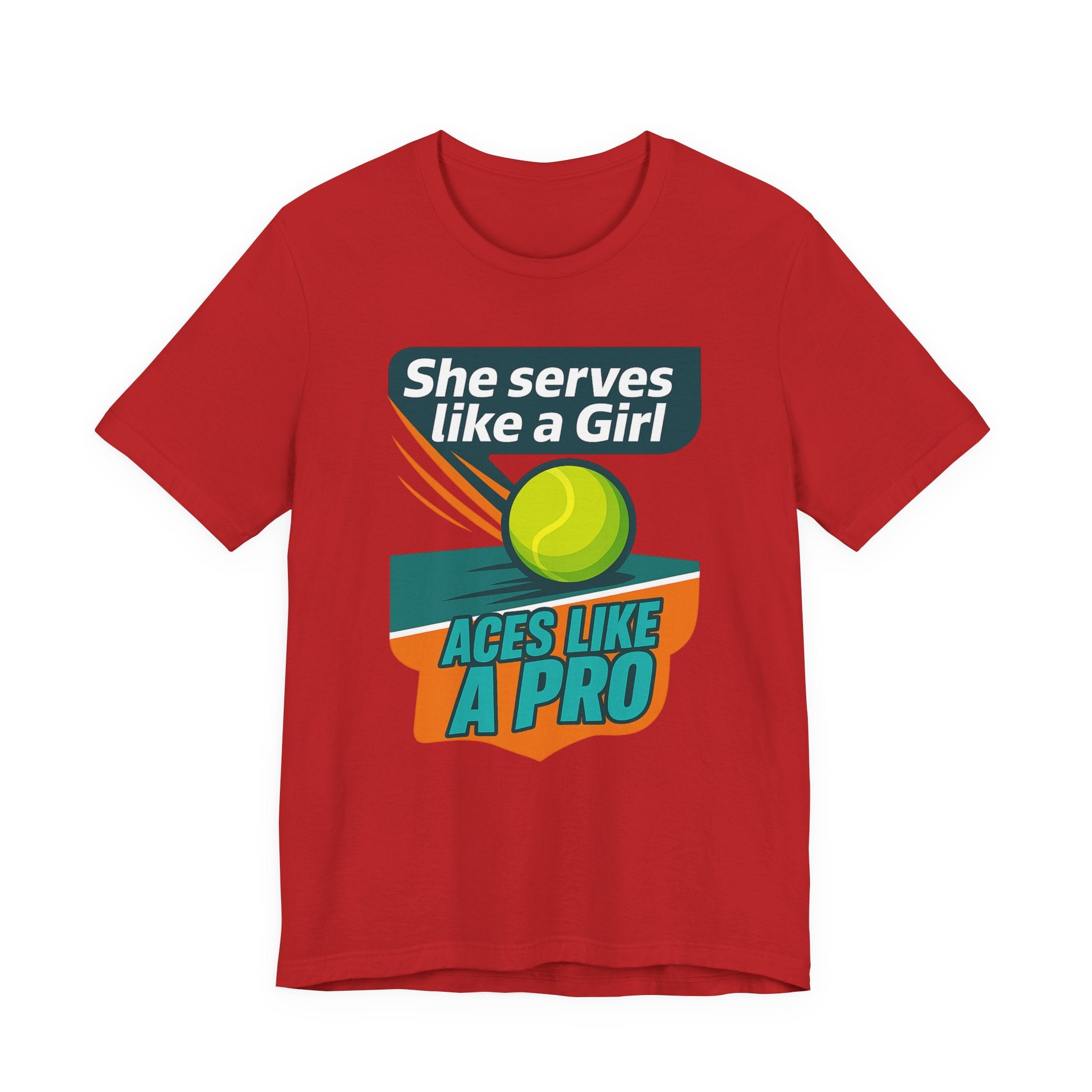 Empowering Tennis Tee - She Serves Like A Girl