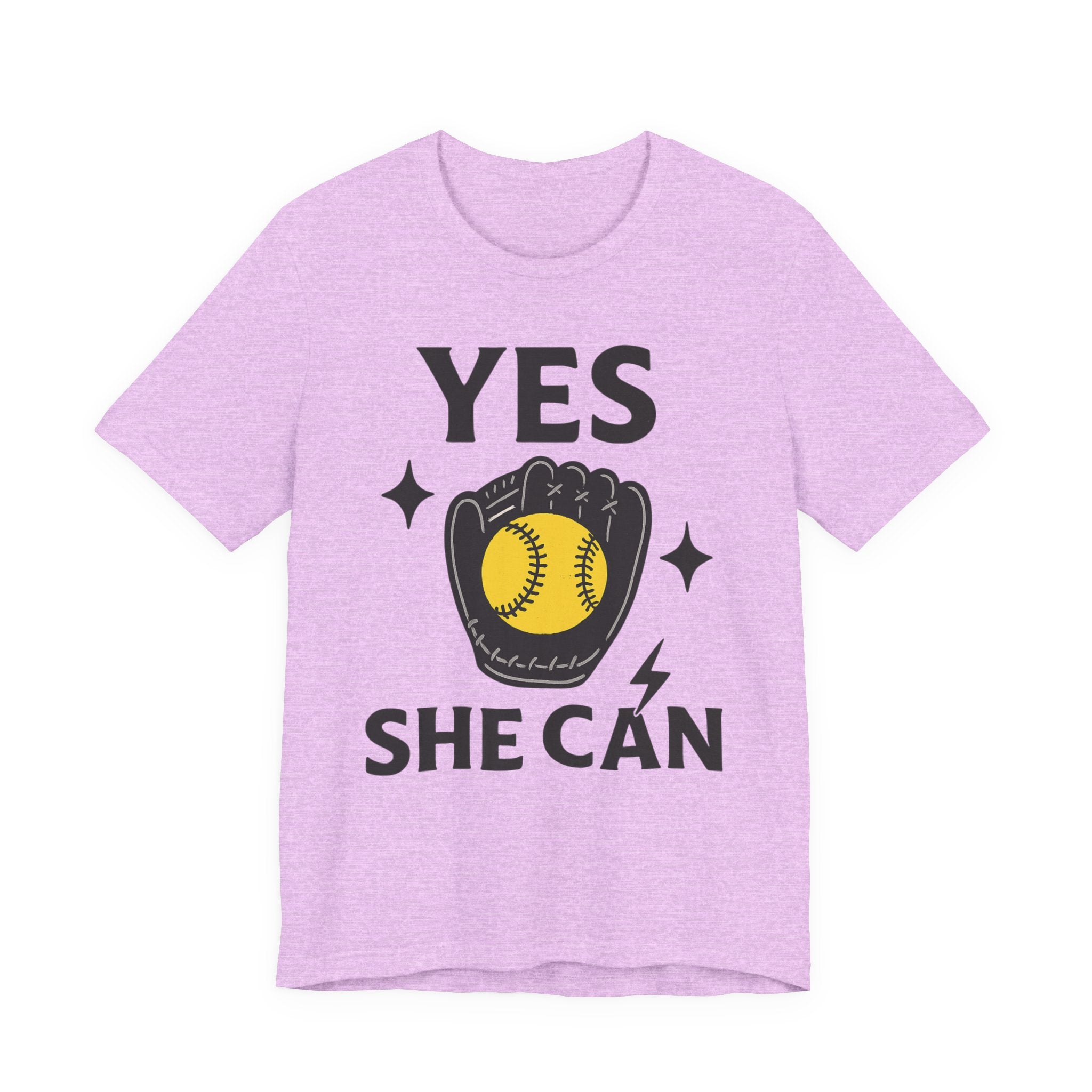 Yes, She Can Softball Unisex Tee