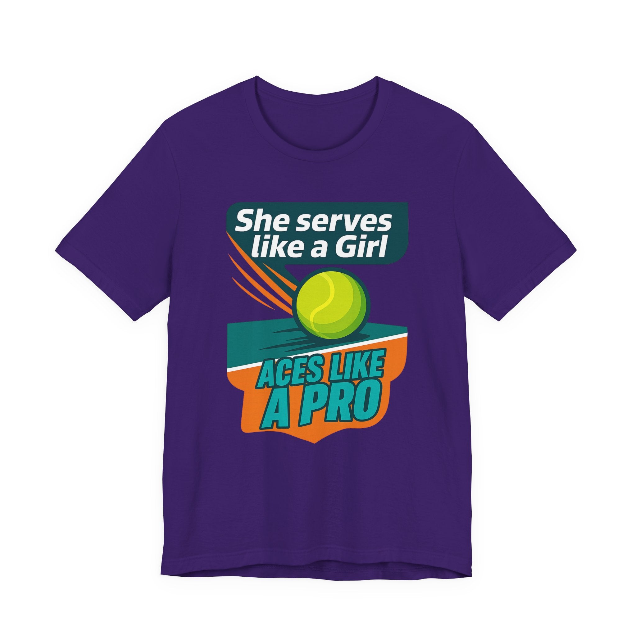 Empowering Tennis Tee - She Serves Like A Girl