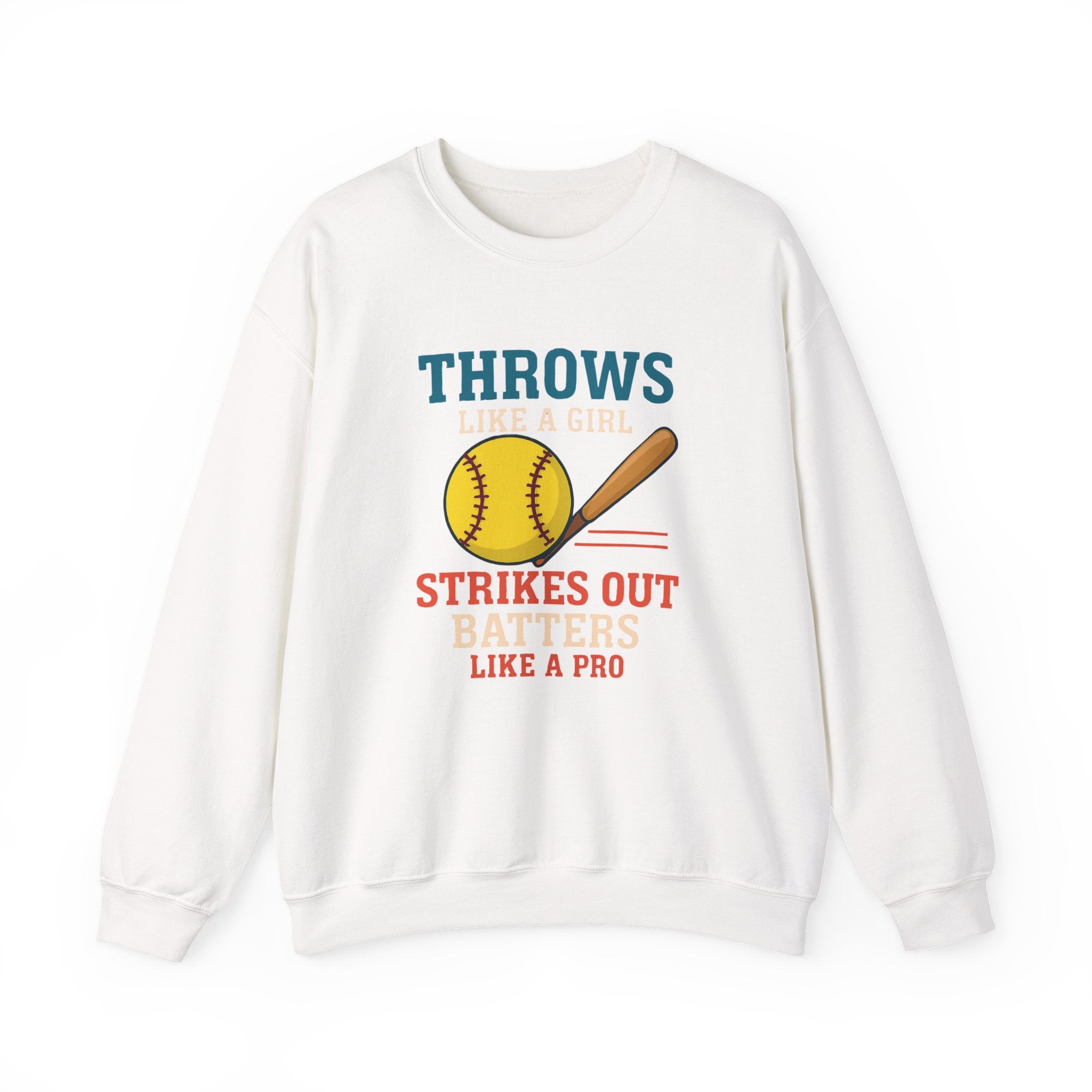 Softball Inspired Crewneck Sweatshirt