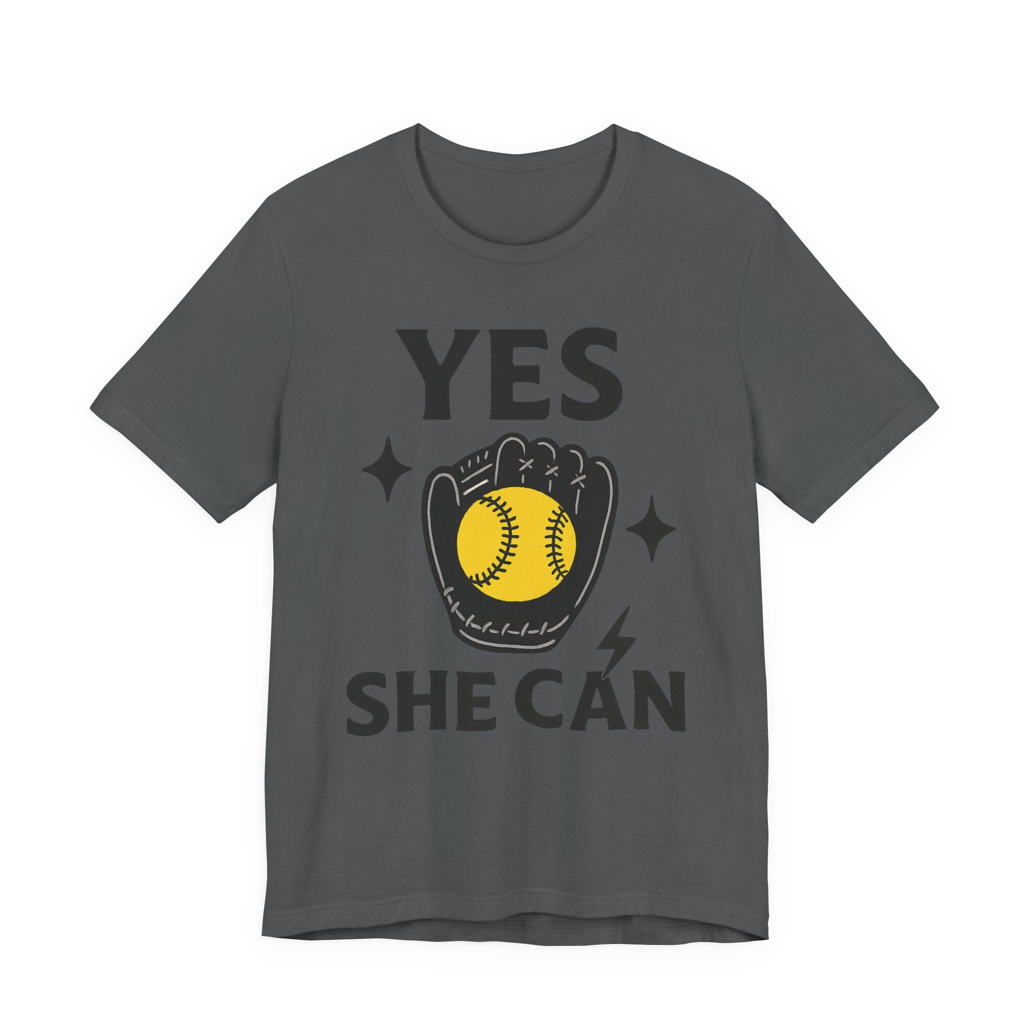 Yes, She Can Softball Unisex Tee