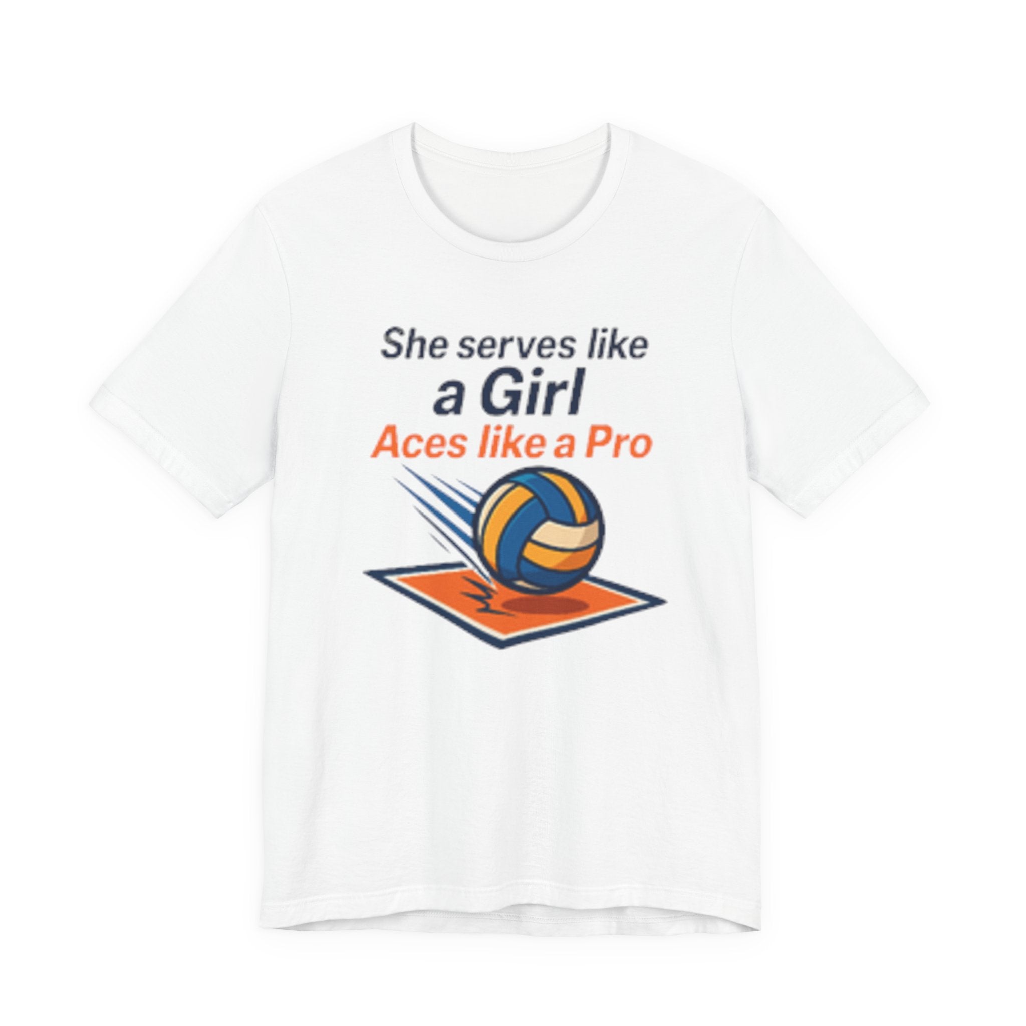 She Serves Like A Girl Tee, Volleyball Shirt