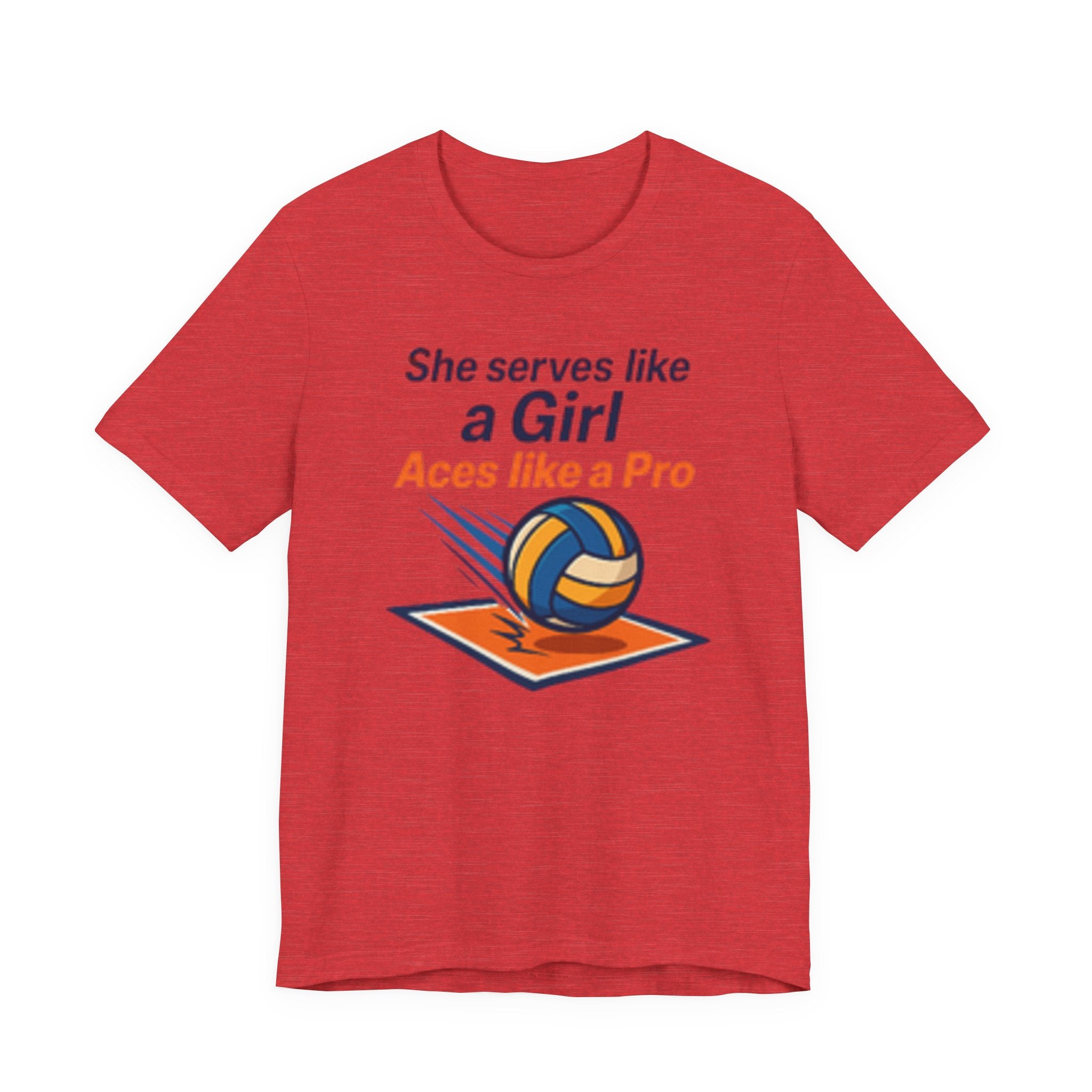 She Serves Like A Girl Tee, Volleyball Shirt