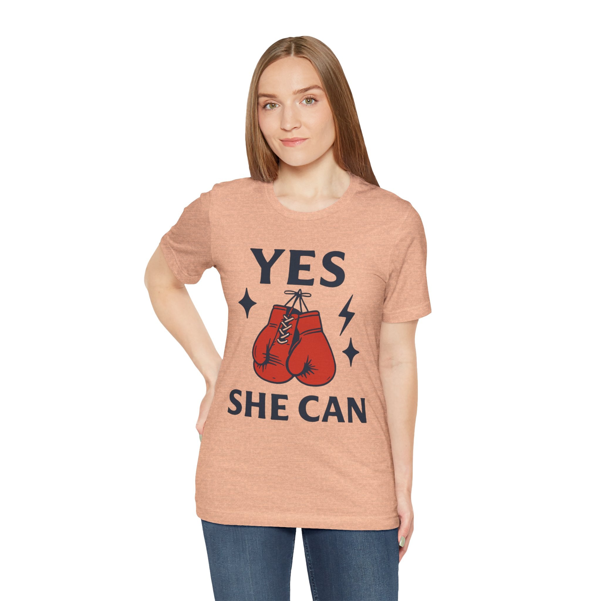 Yes, She Can Boxing Unisex Tee