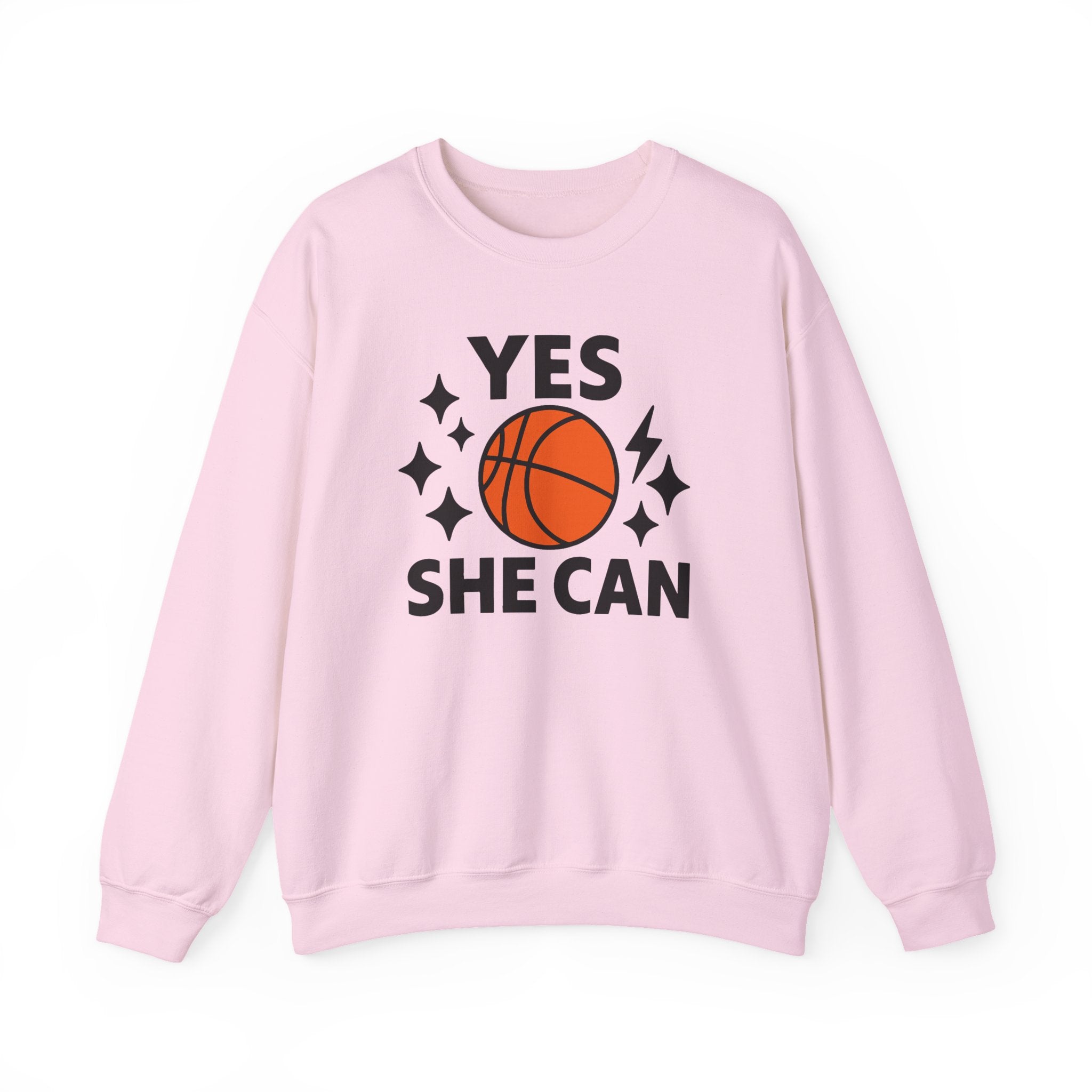 Yes, She Can Basketball Sweatshirt, Unisex Crewneck