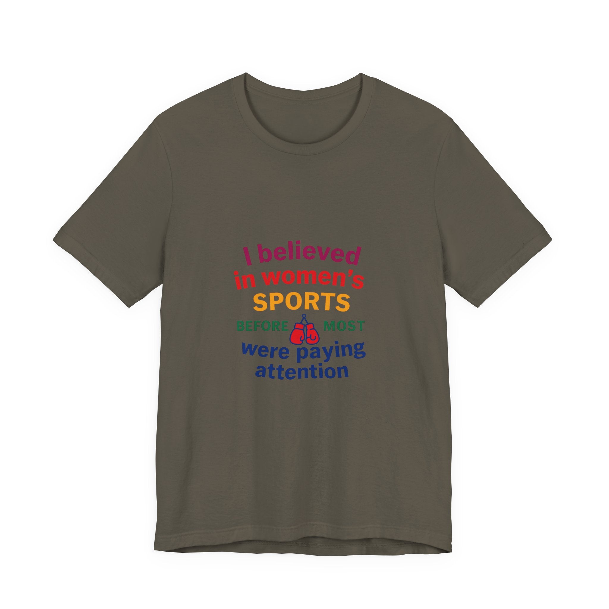 Women's Sports Believer Tee, Unisex Jersey Short Sleeve Tee