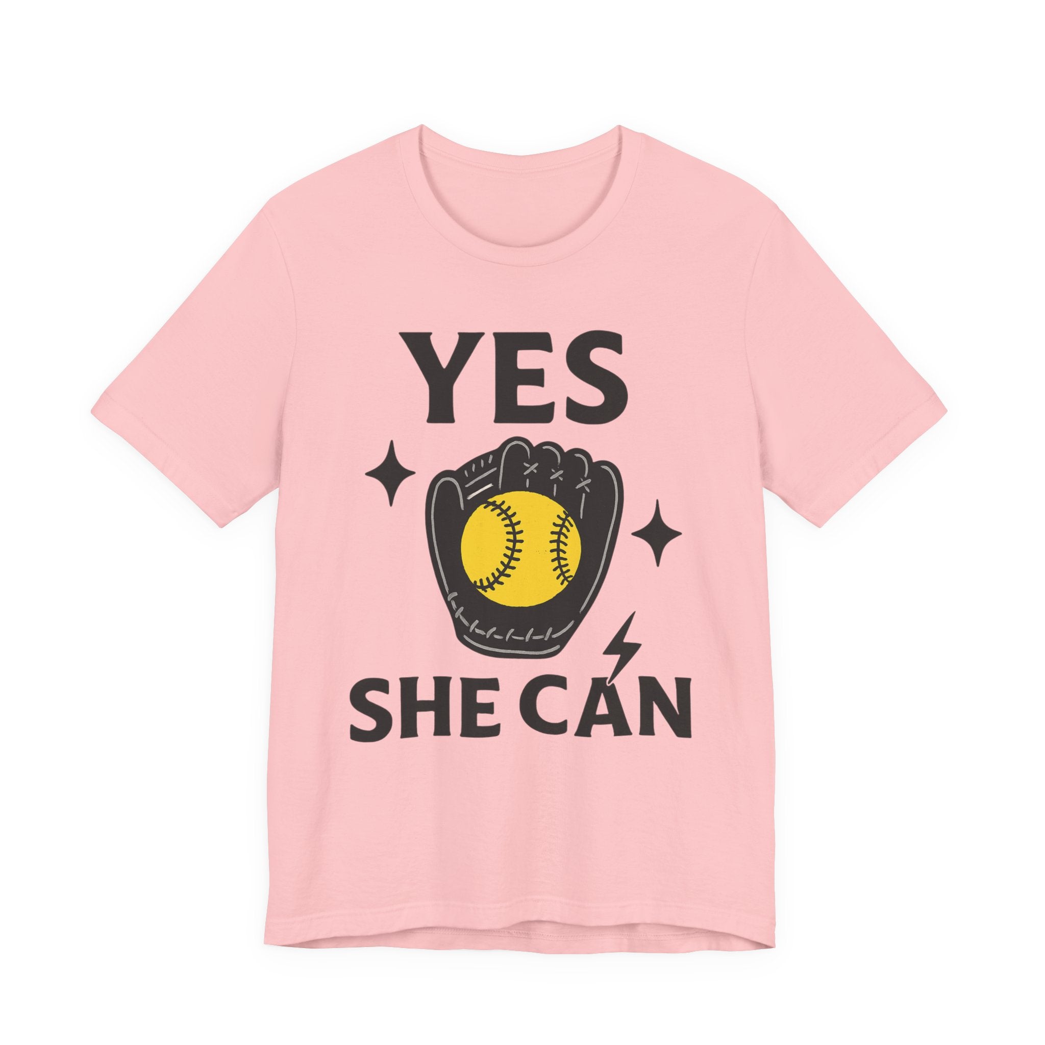 Yes, She Can Softball Unisex Tee