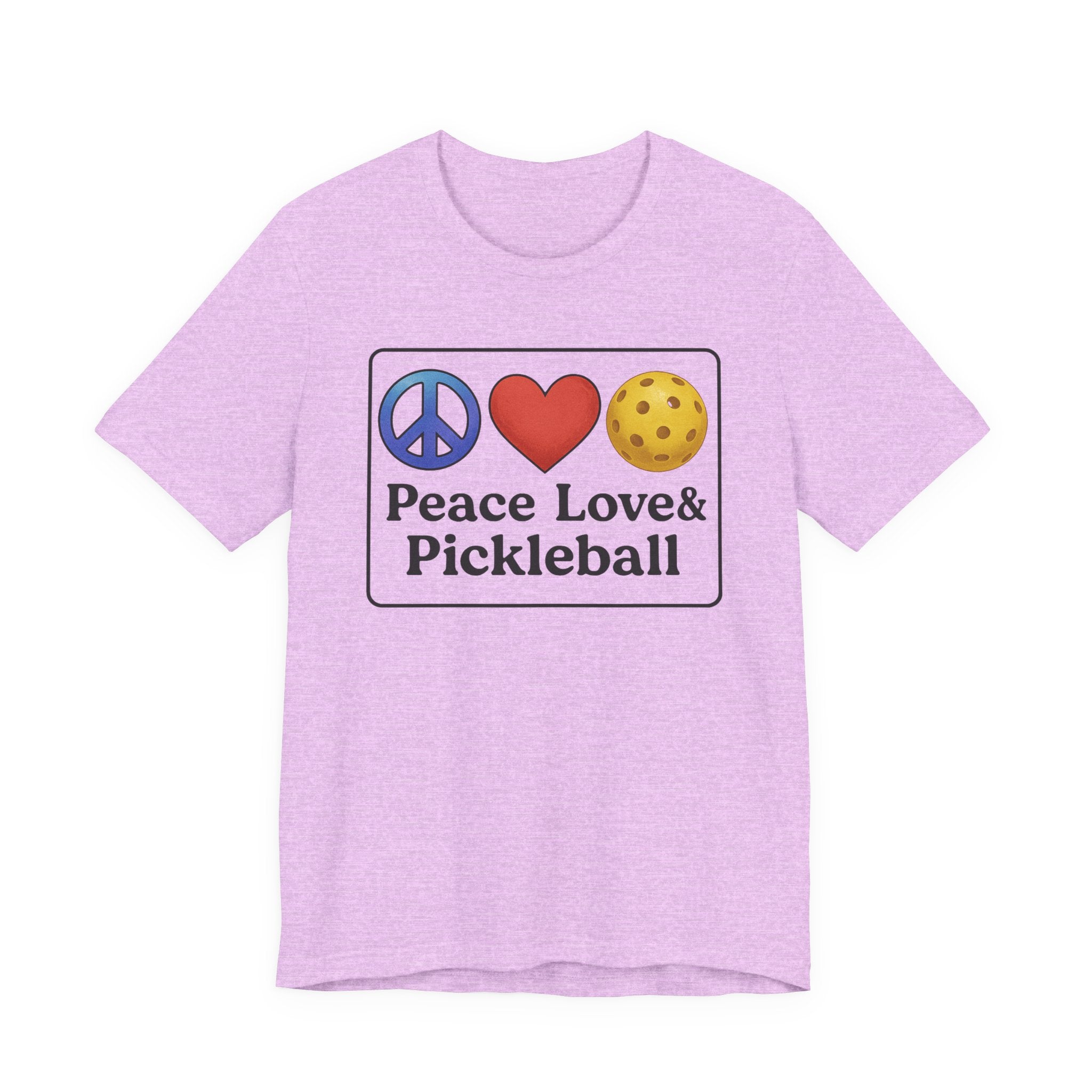 Peace Love & Pickleball Unisex Tee, Fun Pickleball Shirt