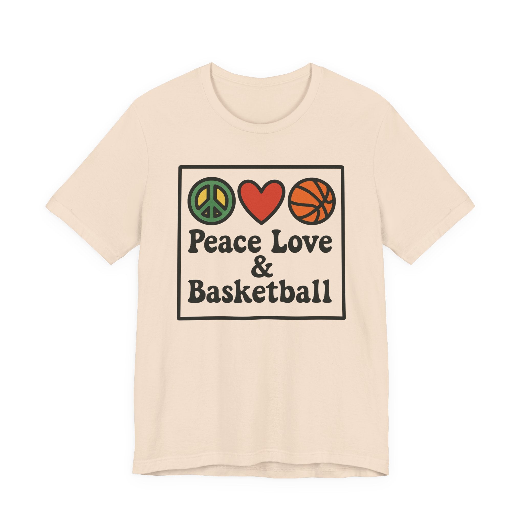 Peace, Love & Basketball Tee for Sports Lovers