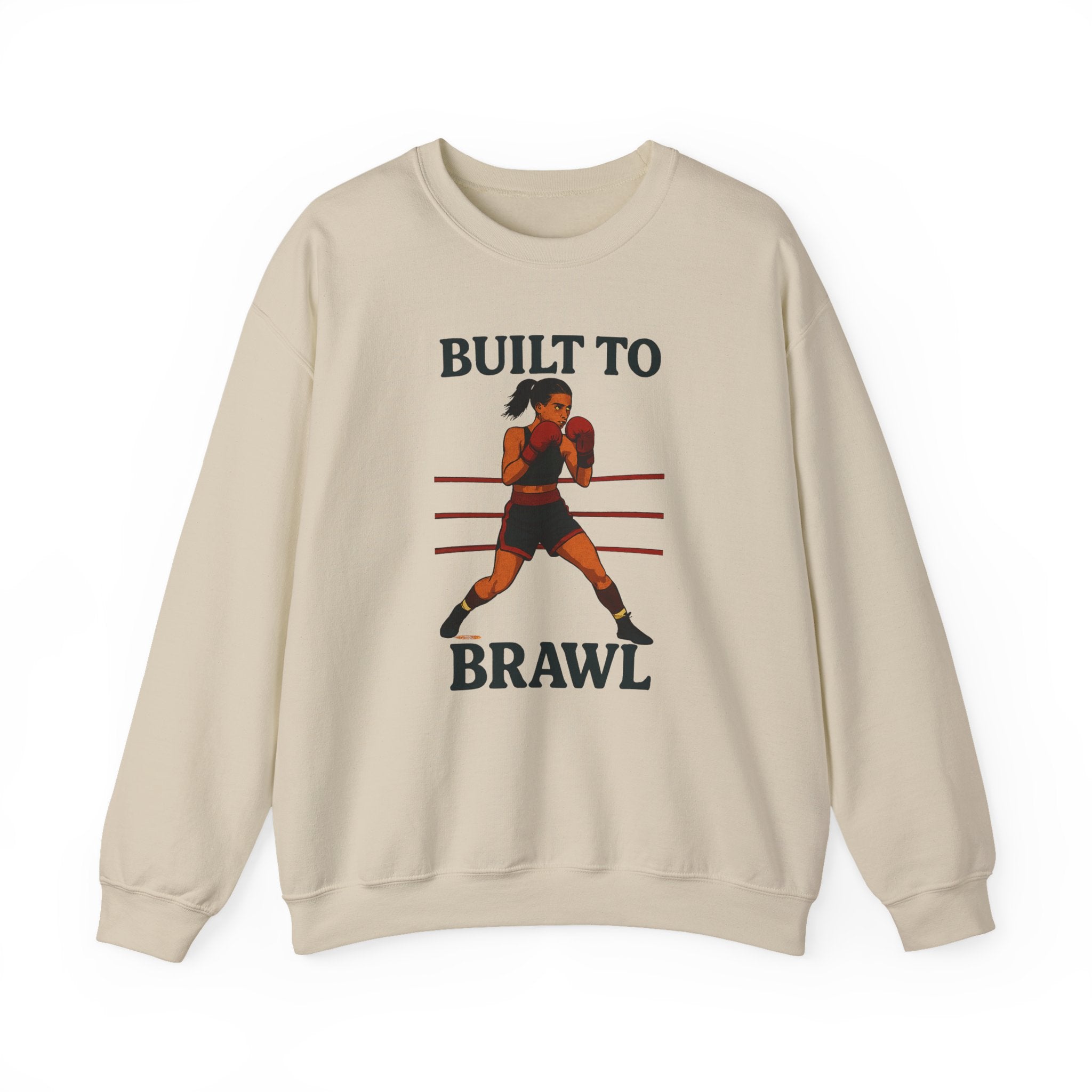 Built to Brawl Crewneck Sweatshirt, Unisex Fitness Apparel