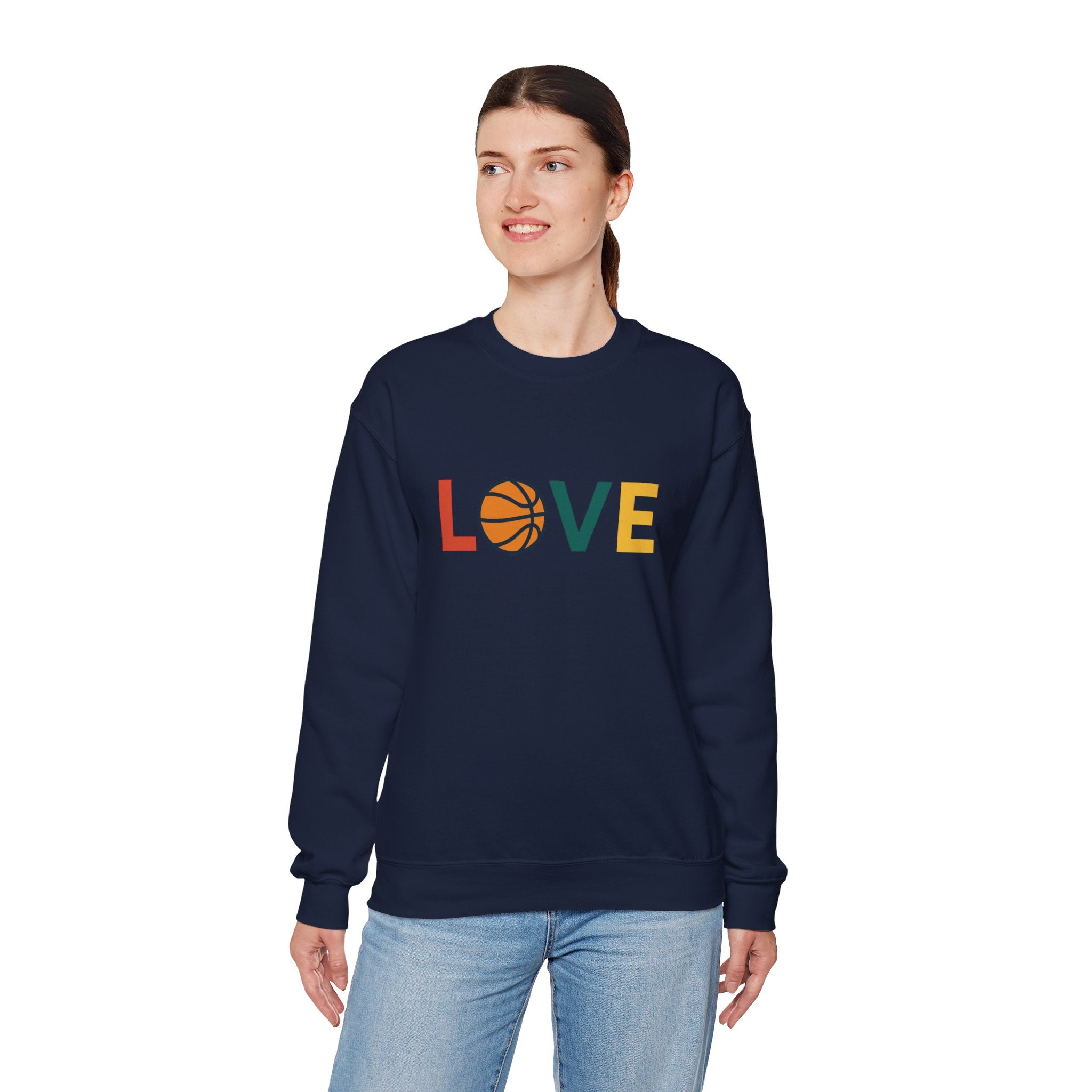 Love Basketball Sweatshirt, Unisex Crewneck