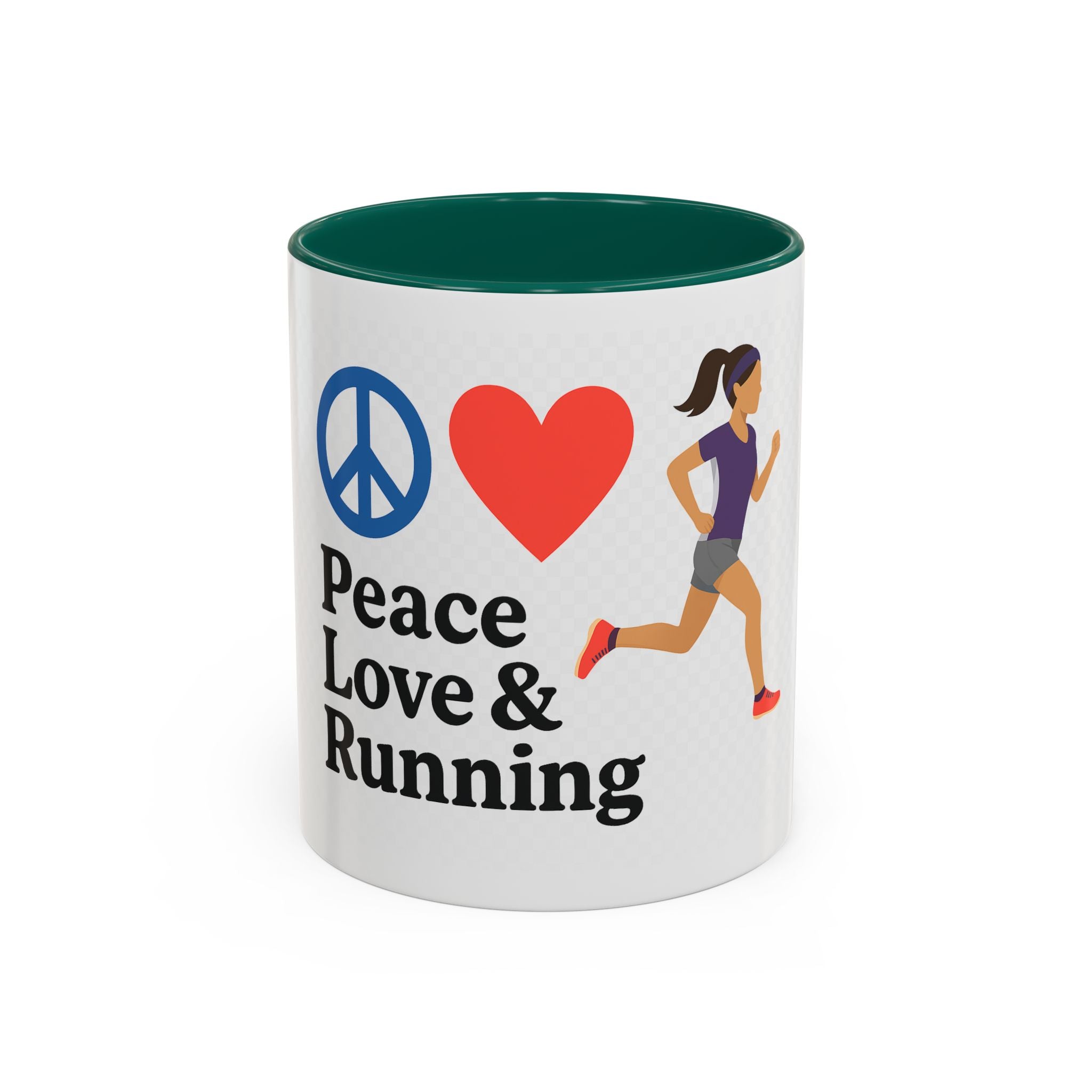 Peace Love & Running Motivational Mug
