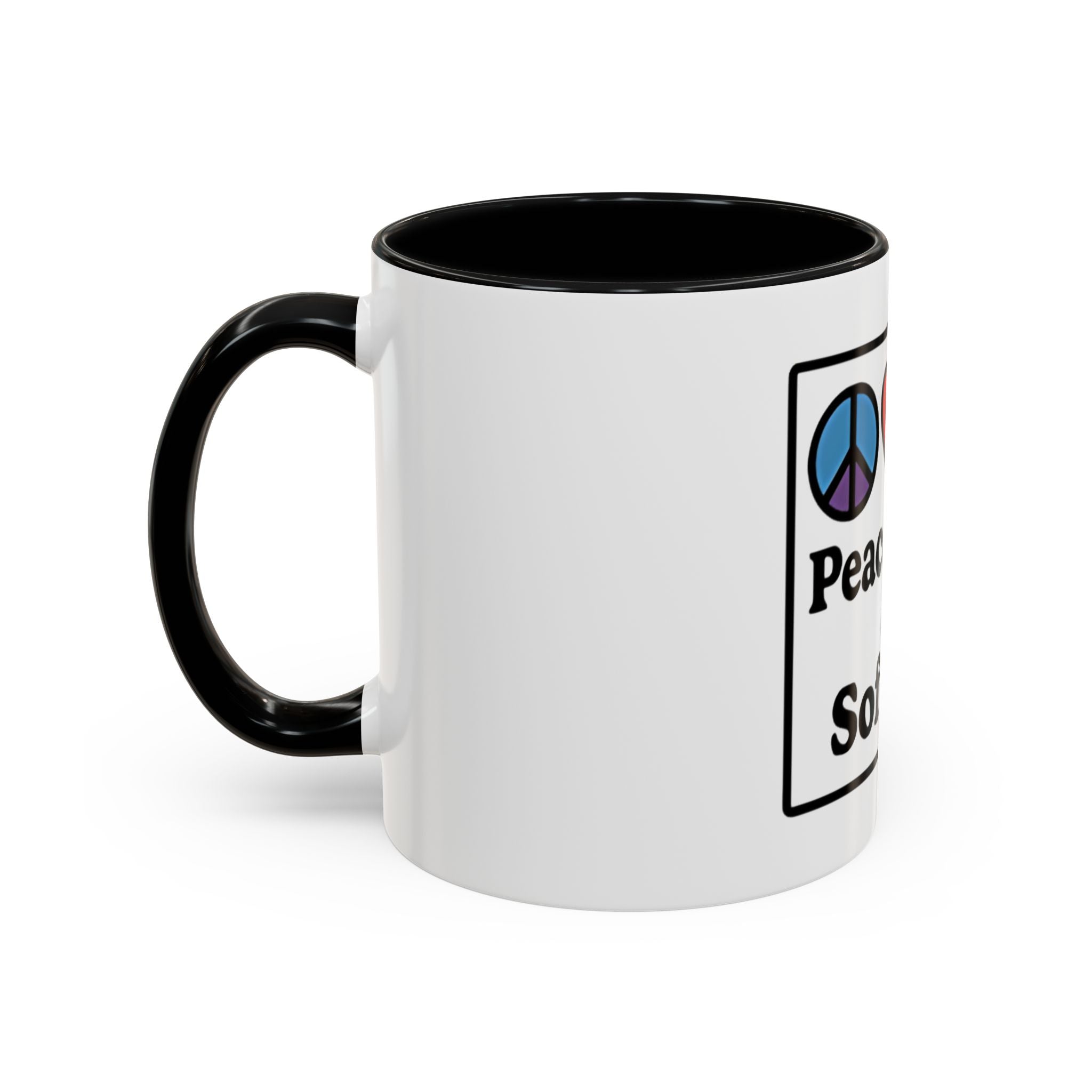 Peace Love Softball Coffee Mug, Sporty Mug for Softball Fans