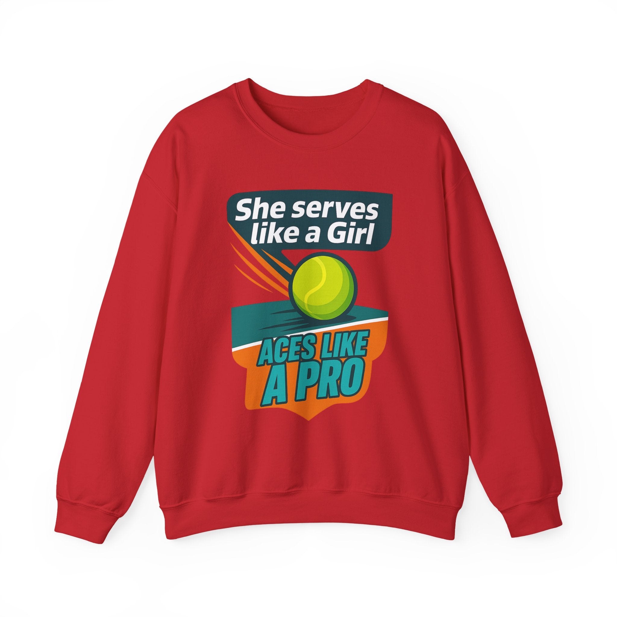She Serves Like A Girl Sweatshirt, Unisex Crewneck