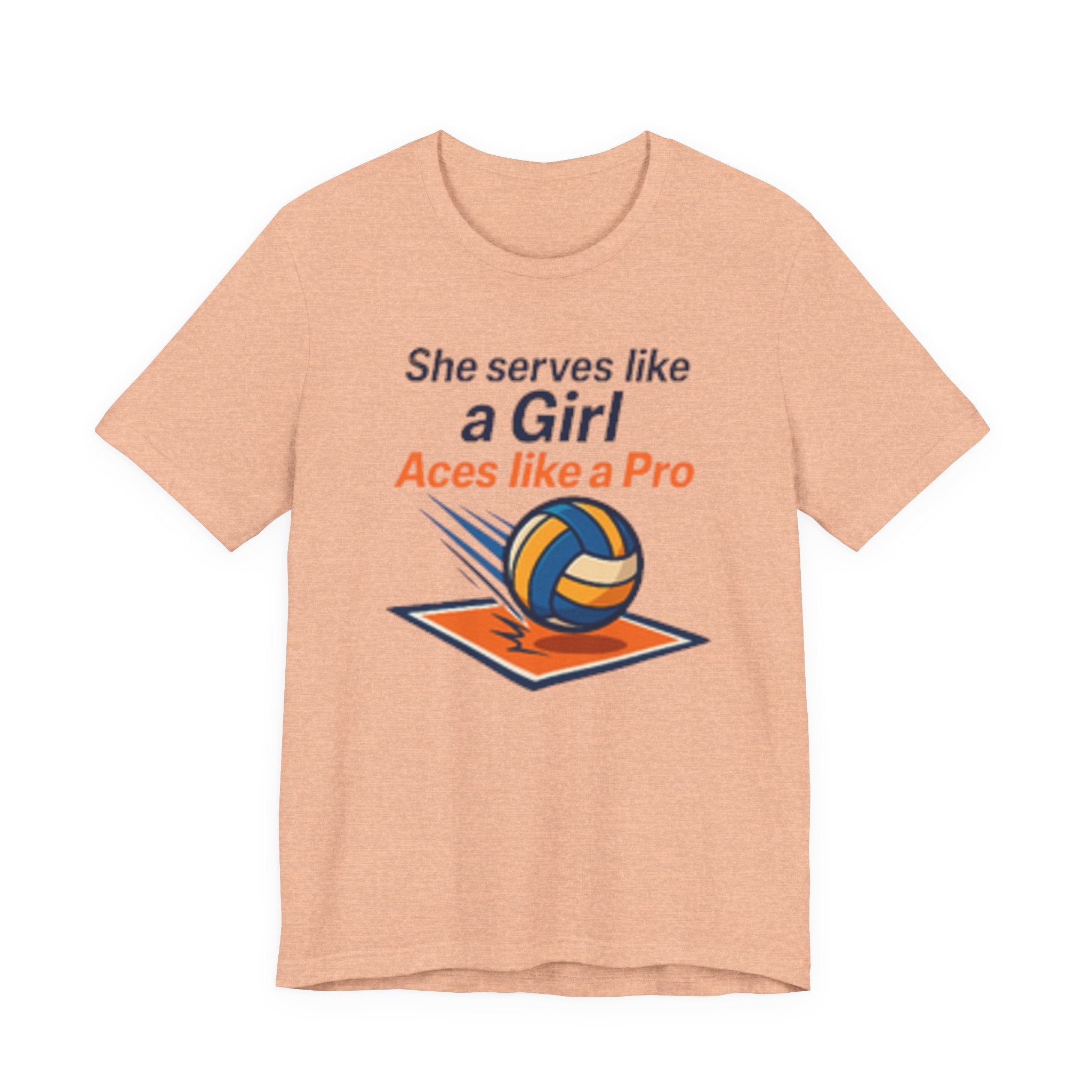 She Serves Like A Girl Tee, Volleyball Shirt