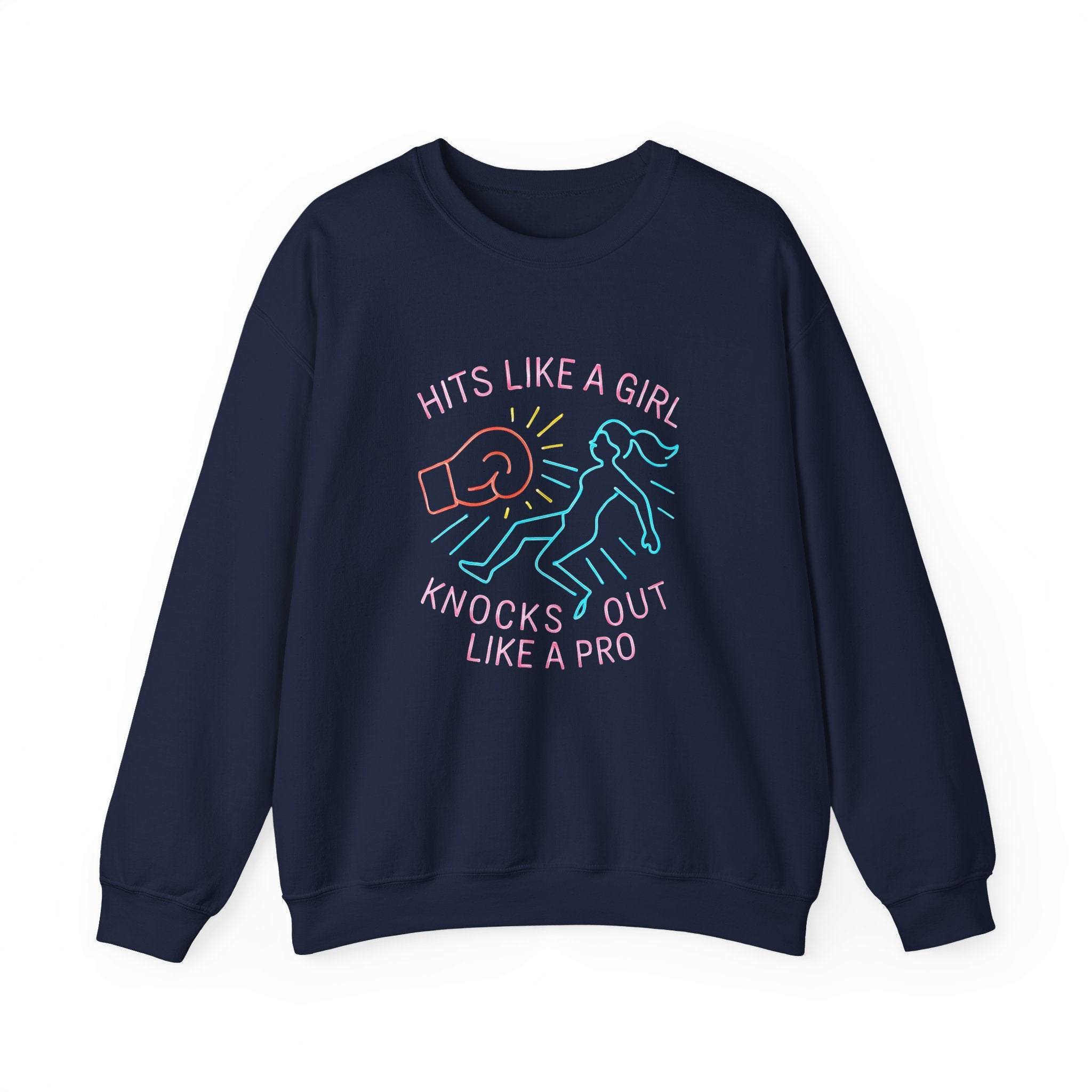 Empowering Crewneck Sweatshirt | Hits Like a Girl Design