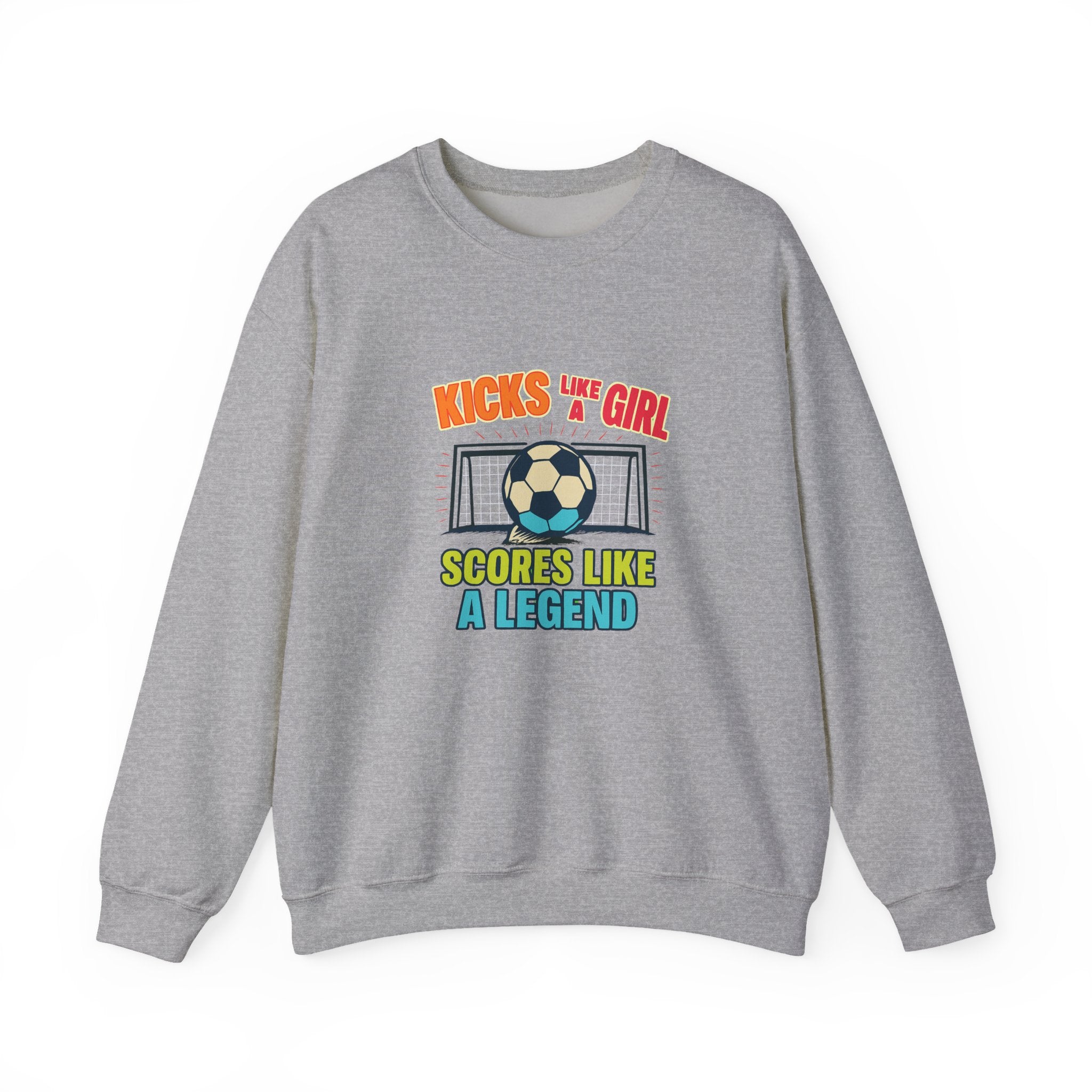 Unisex Soccer Sweatshirt, Kicks Like a Girl