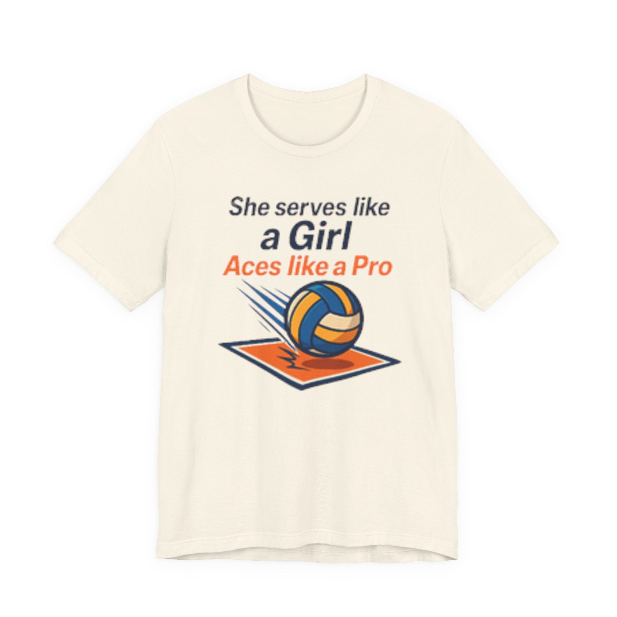 She Serves Like A Girl Tee, Volleyball Shirt