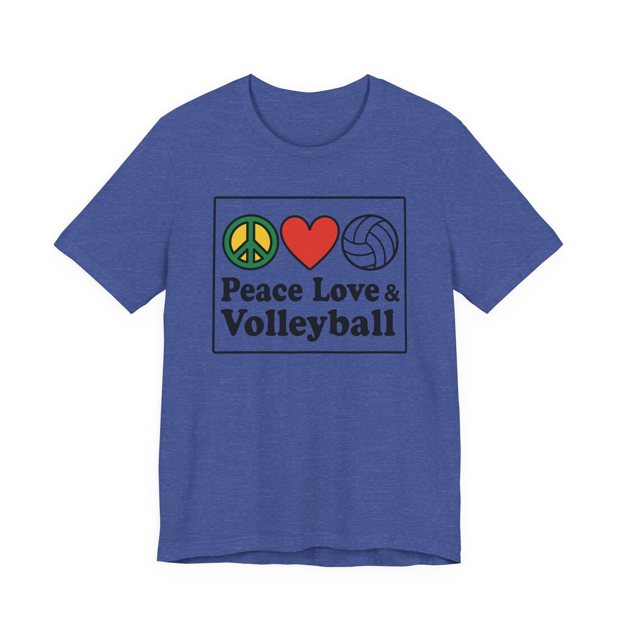 Peace Love & Volleyball Tee - Unisex Jersey Short Sleeve