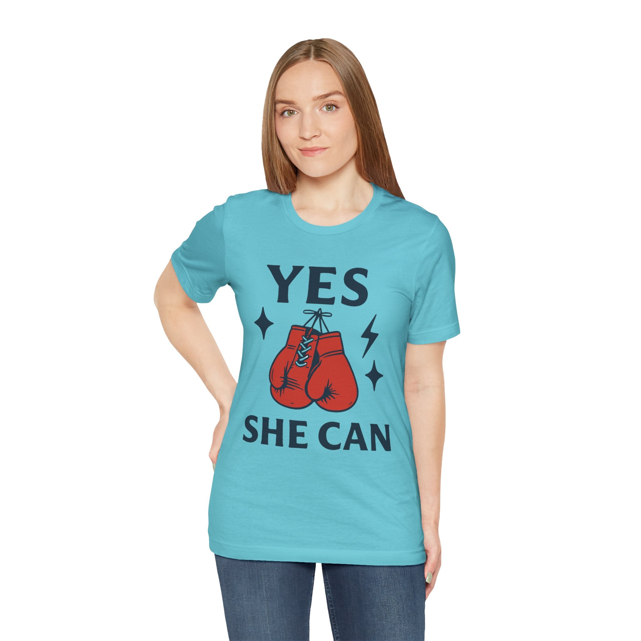 Yes, She Can Boxing Unisex Tee