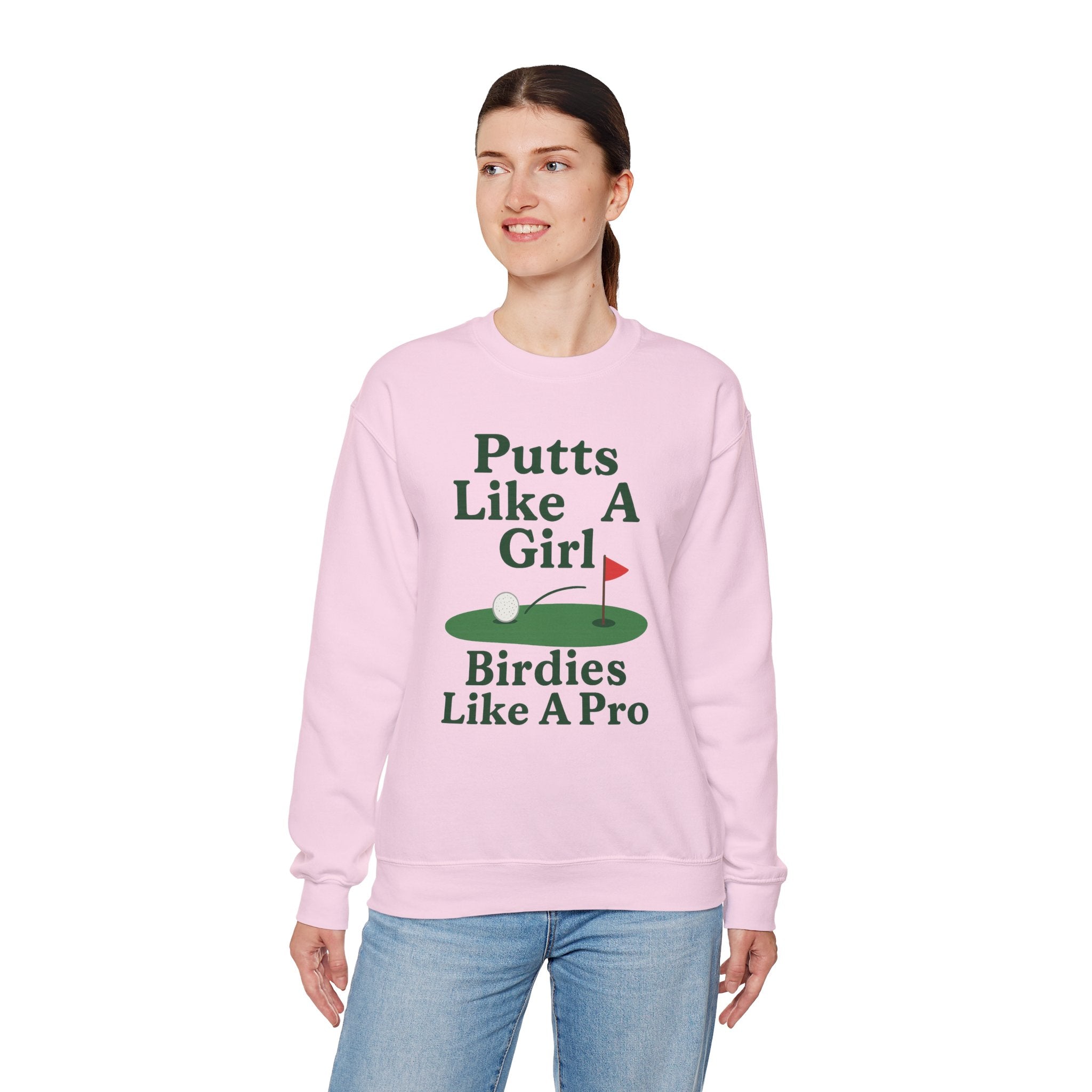 Putts Like A Girl Sweatshirt, Unisex Crewneck