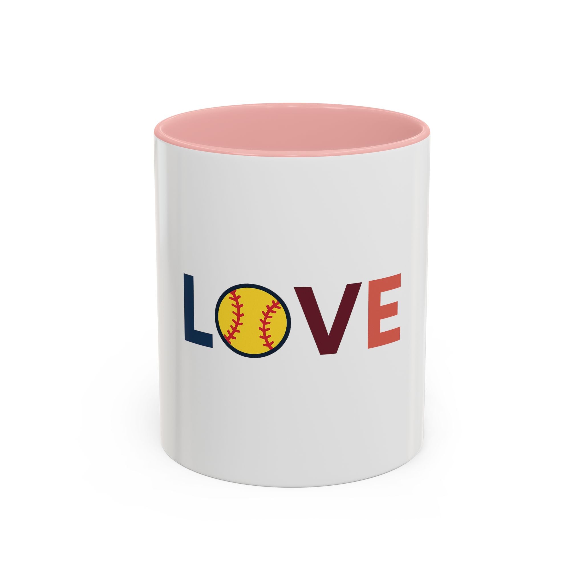 Love Baseball Accent Coffee Mug