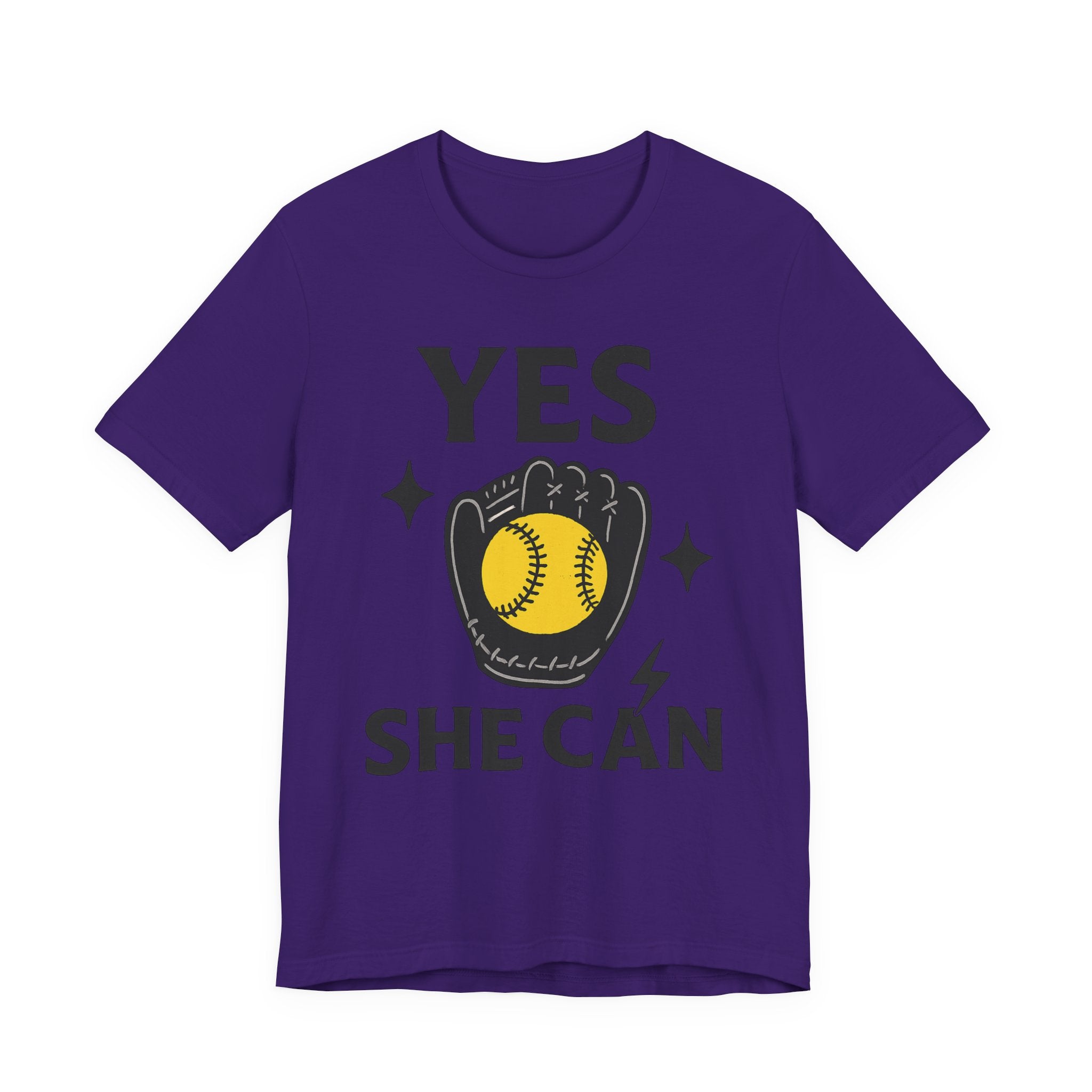 Yes, She Can Softball Unisex Tee