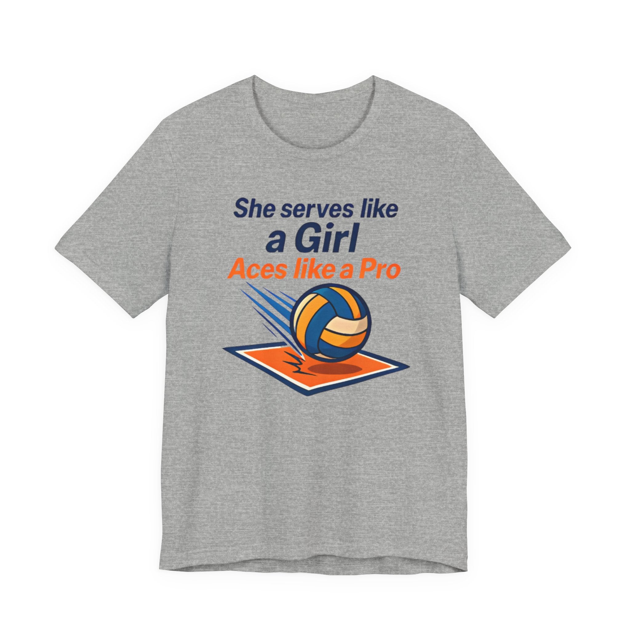 She Serves Like a Girl Tee, Volleyball Shirt