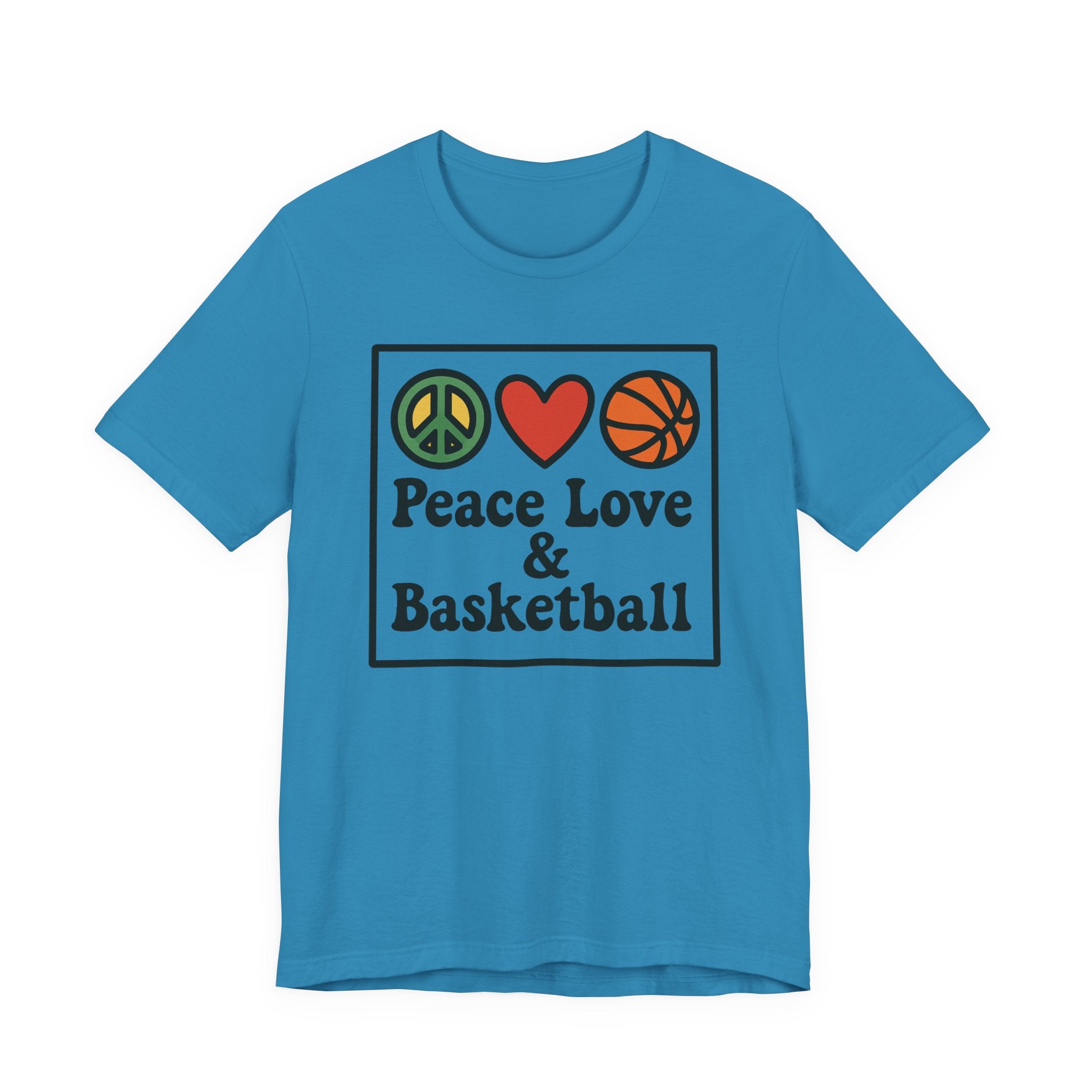 Peace, Love & Basketball Tee for Sports Lovers