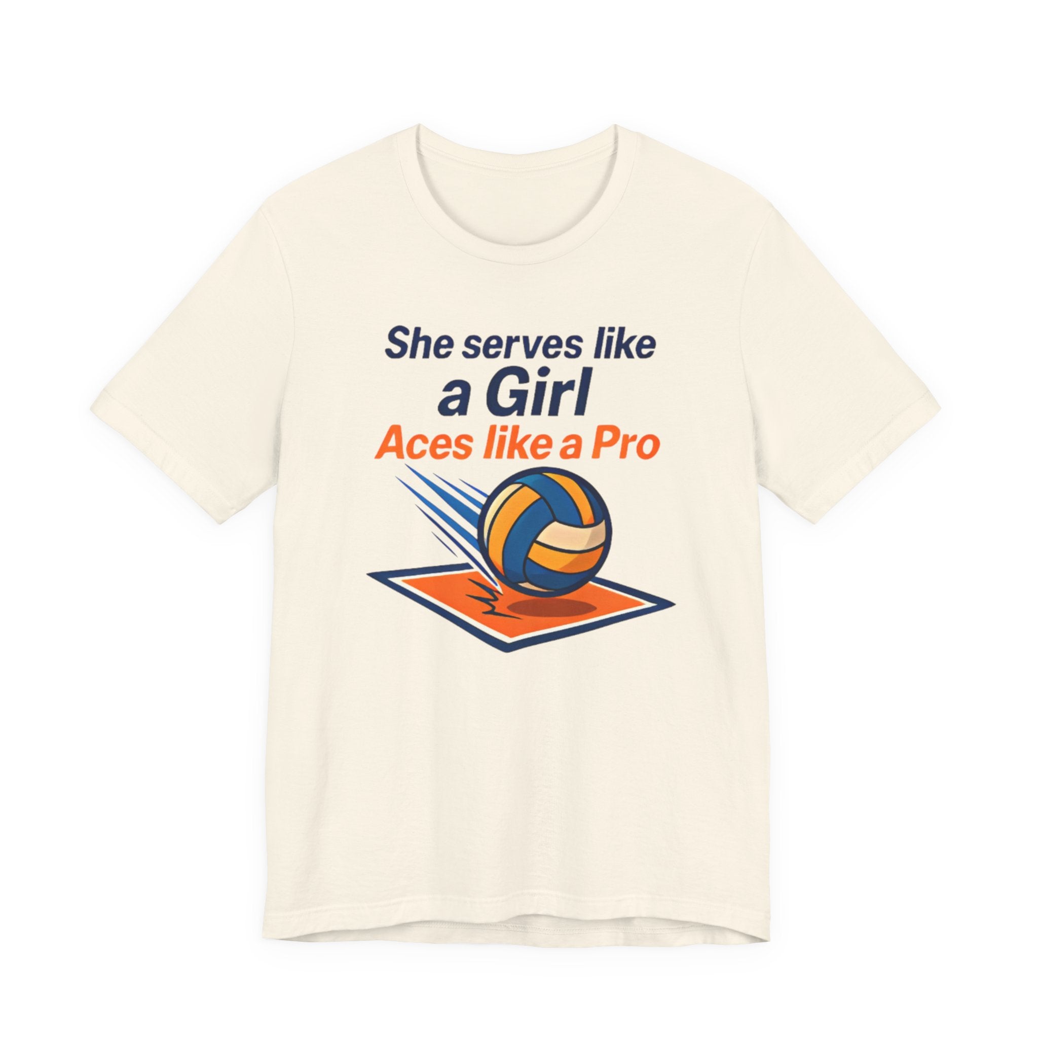 She Serves Like a Girl Tee, Volleyball Shirt