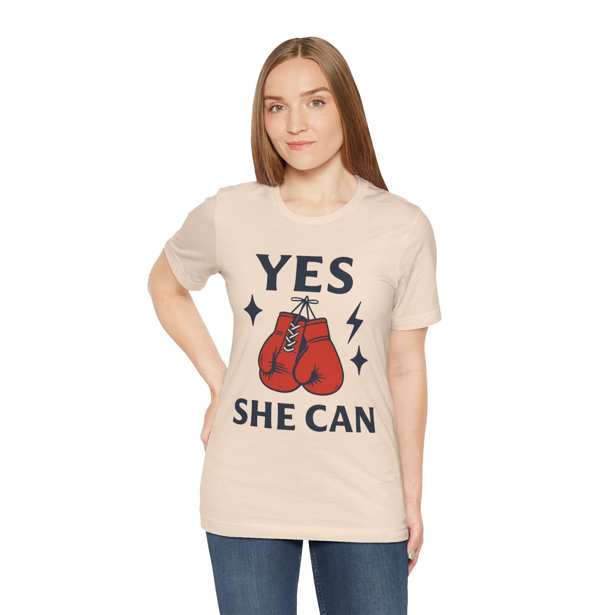 Yes, She Can Boxing Unisex Tee