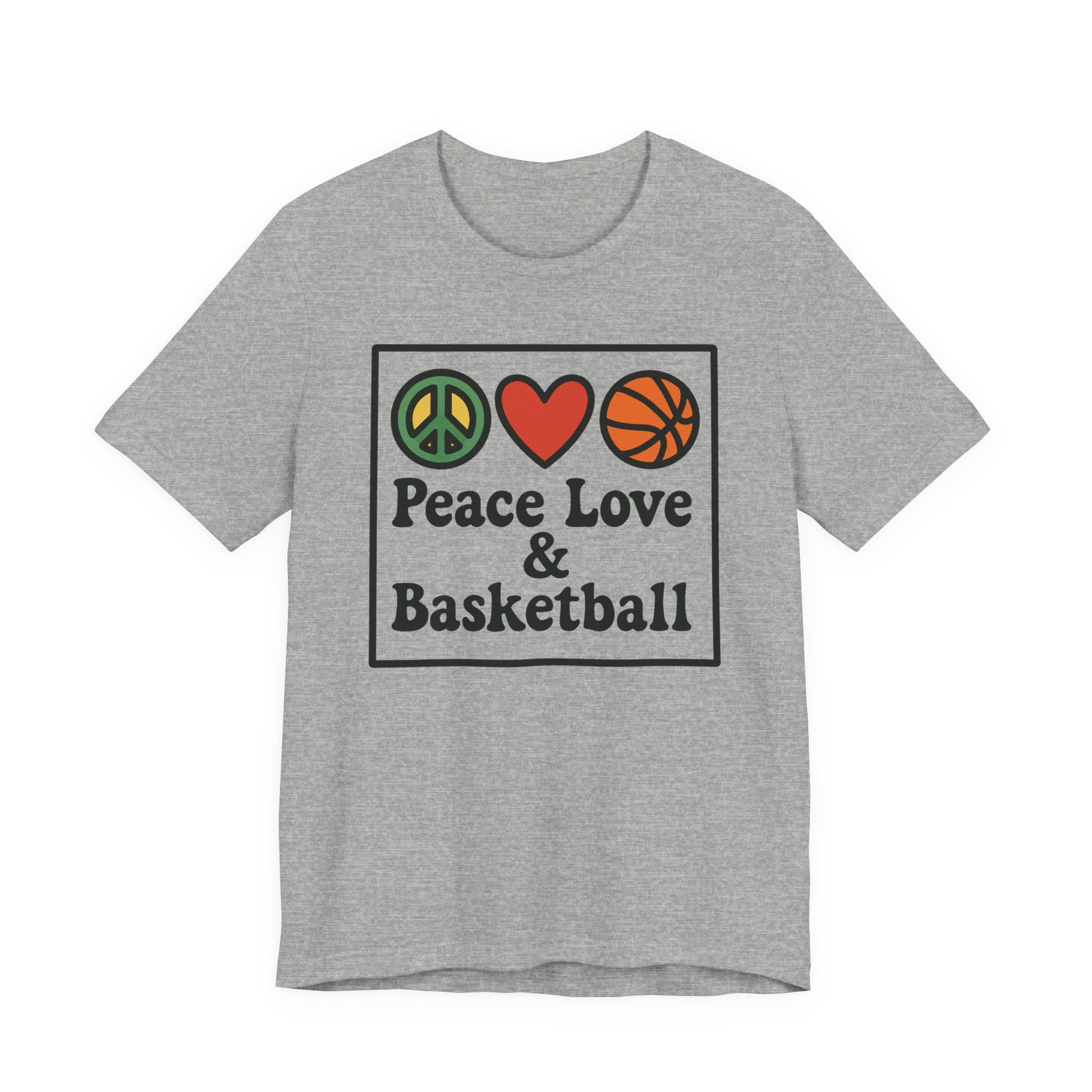 Peace, Love & Basketball Tee for Sports Lovers