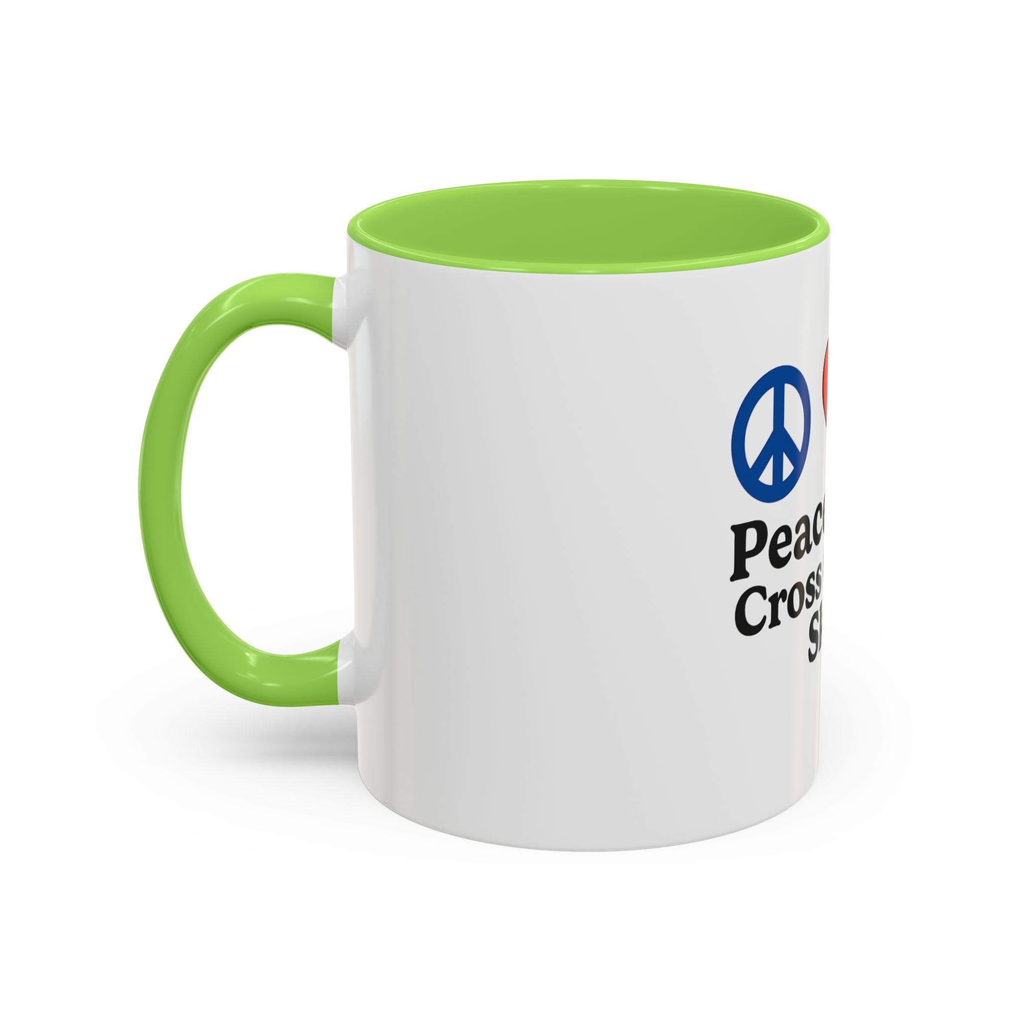 Peace, Love & Cross Country Skiing Mug