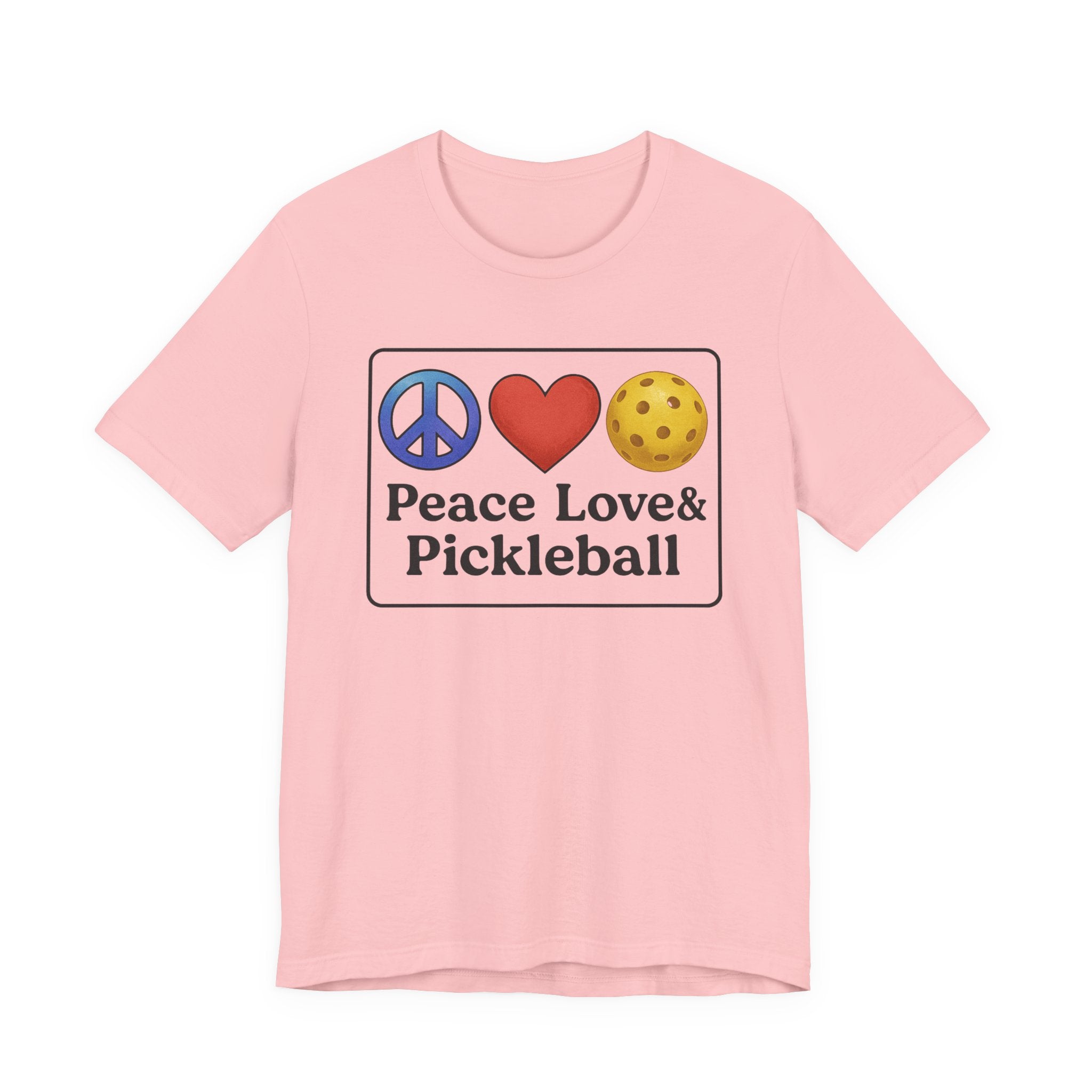 Peace Love & Pickleball Unisex Tee, Fun Pickleball Shirt